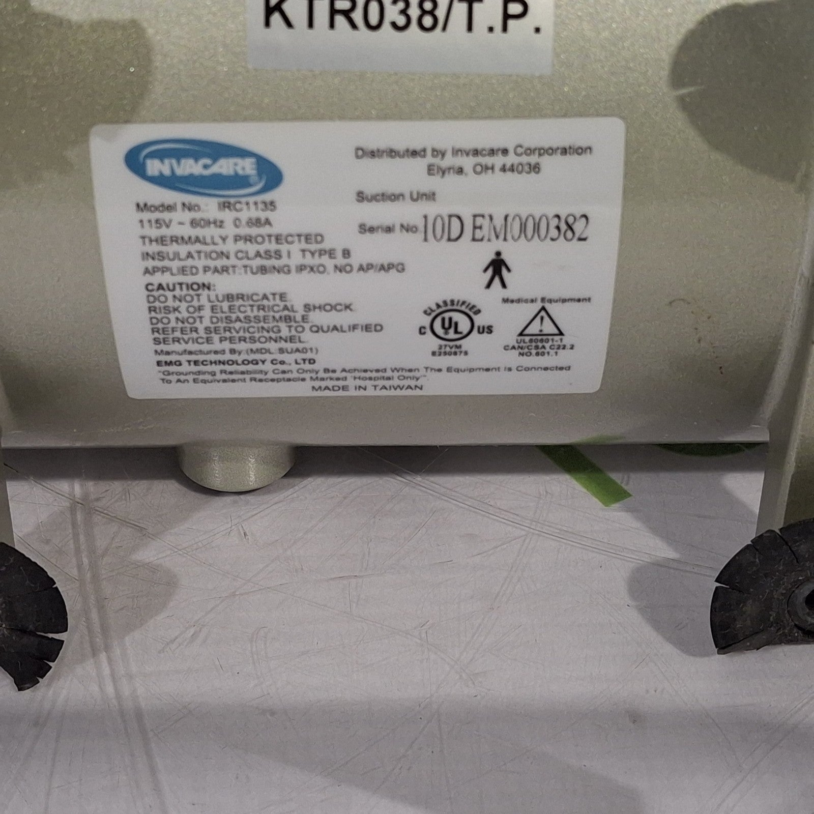Invacare Corporation IRC1135 Aspirator Pump