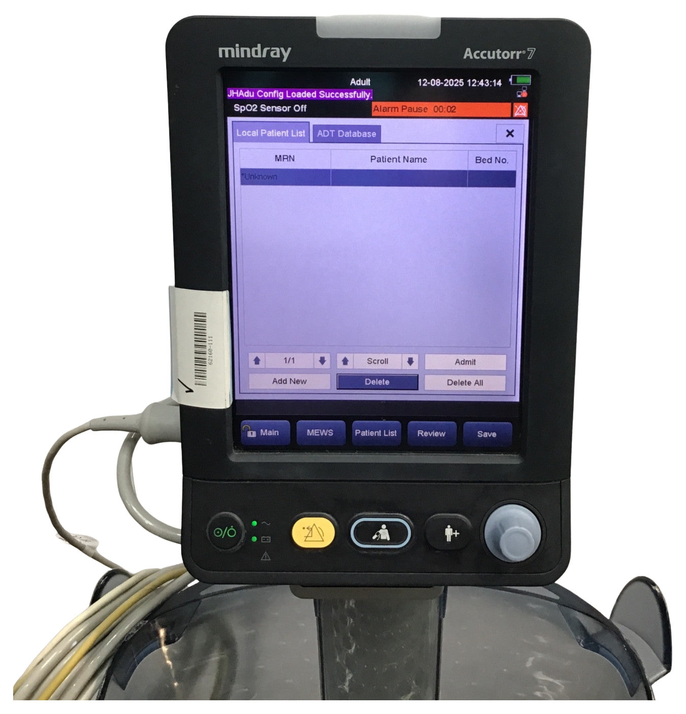 MINDRAY ACCUTORR 7 PATIENT MONITOR W/ MASIMO SPO2 & NIBP