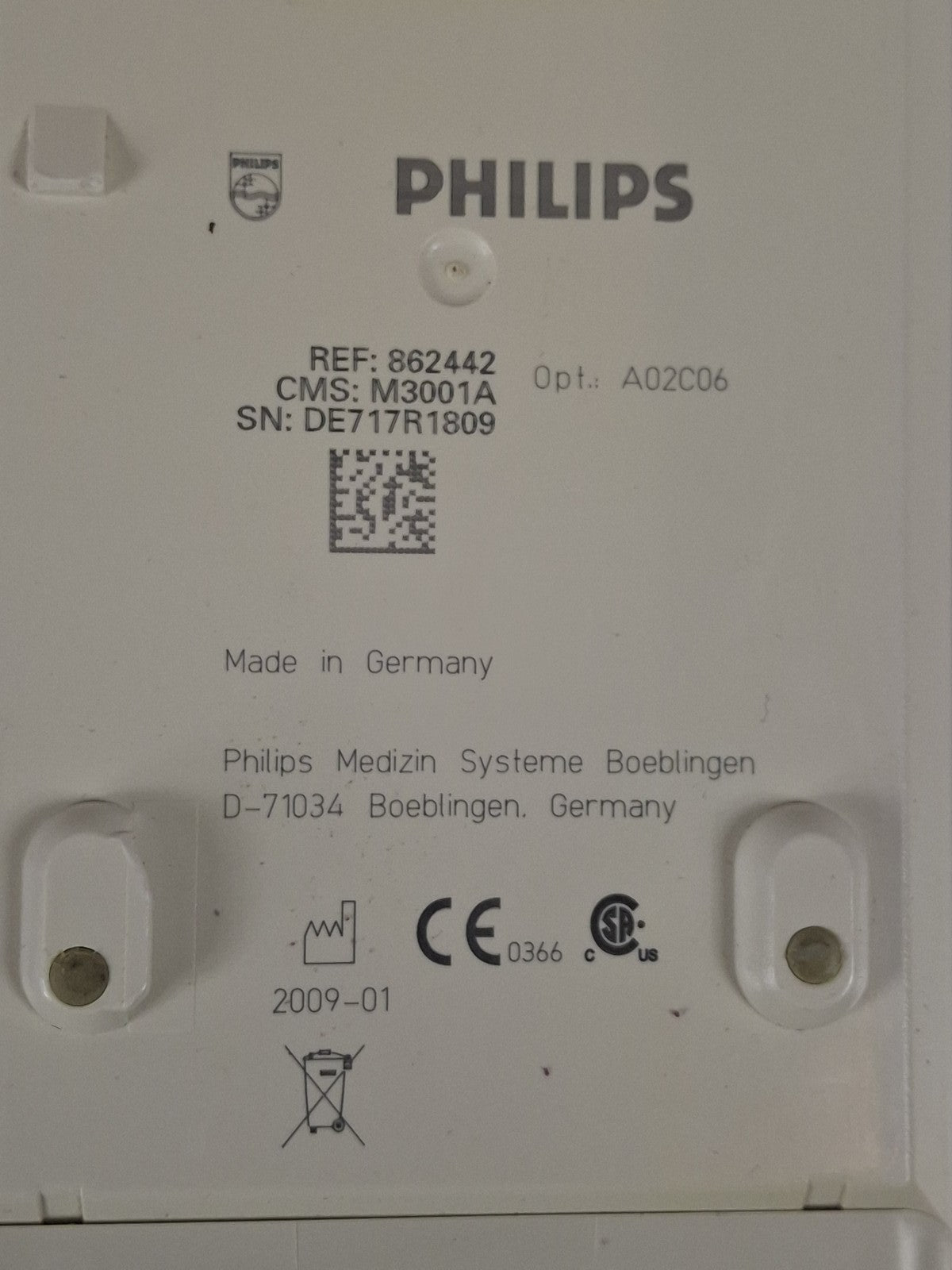 Philips M3001A-A02C06 OxiMax SpO2, NIBP, ECG, Temp, IBP MMS Module