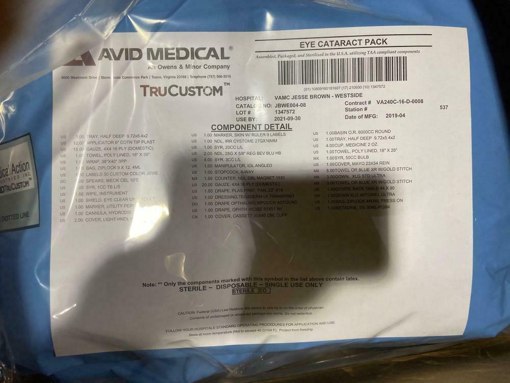 AVID MEDICAL, REF #: JBWE004-08_0003 Eye cataract pack DIAGNOSTIC ULTRASOUND MACHINES FOR SALE