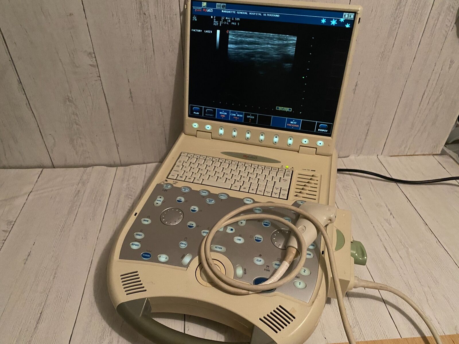 Esaote BioSound MyLab25 Portable Ultrasound with linear array probe 2005 DIAGNOSTIC ULTRASOUND MACHINES FOR SALE