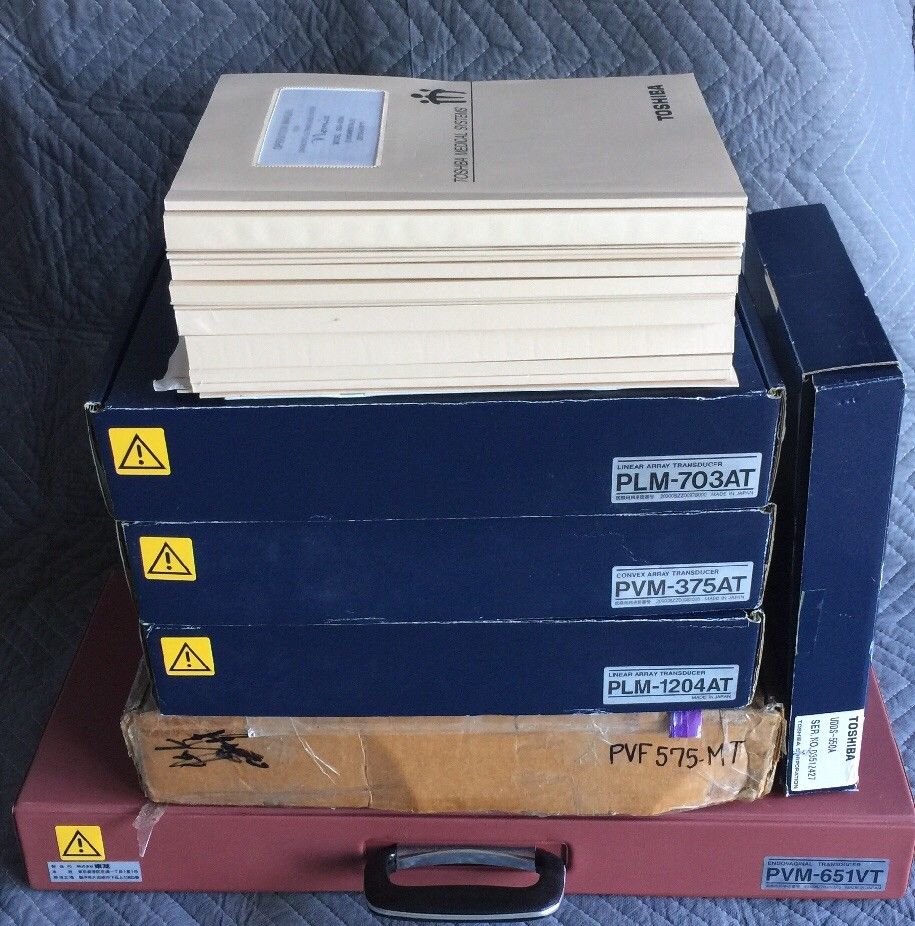 Toshiba Nemio 20 Ultrasound +4 Probes PLM703AT PLM-1204AT PVM-651VT PVM-375AT DIAGNOSTIC ULTRASOUND MACHINES FOR SALE