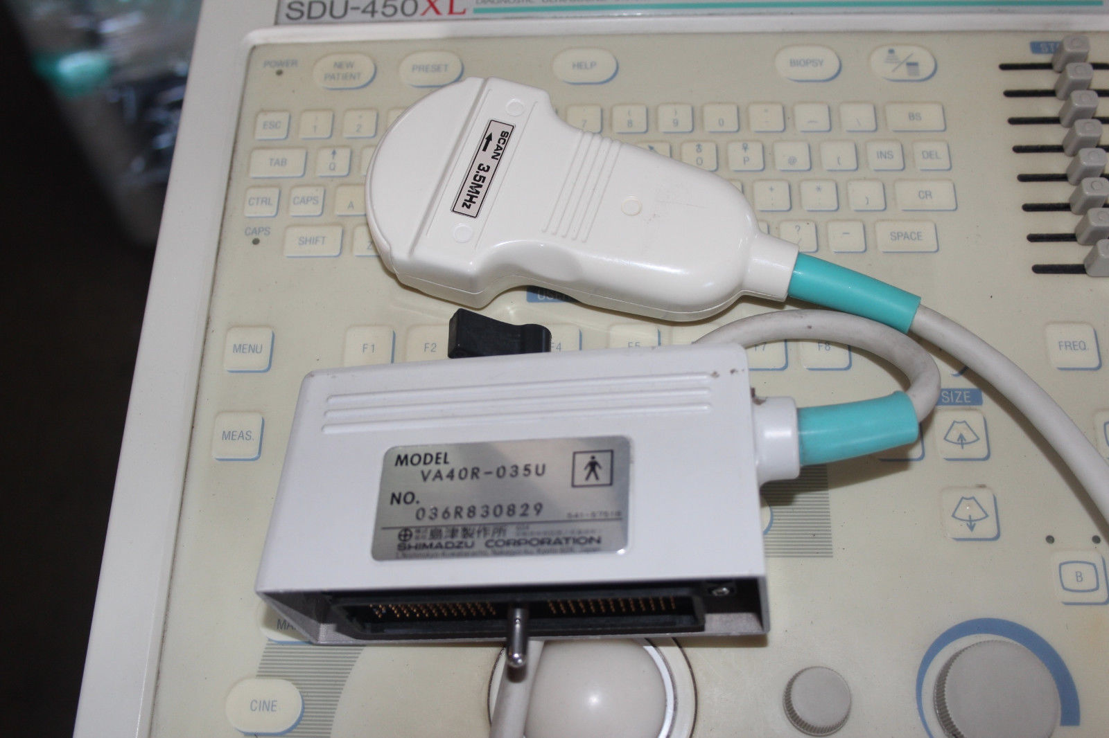 Shimadzu Diagnostic Ultrasound system SDU-450XL w/ two probes DIAGNOSTIC ULTRASOUND MACHINES FOR SALE