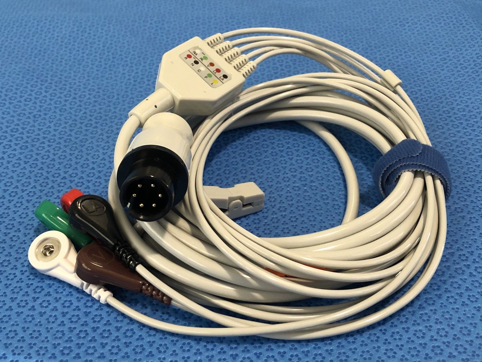 ECG EKG Cable 6 Pin 5 Leads Snap AHA - Same Day Shipping - US Located DIAGNOSTIC ULTRASOUND MACHINES FOR SALE