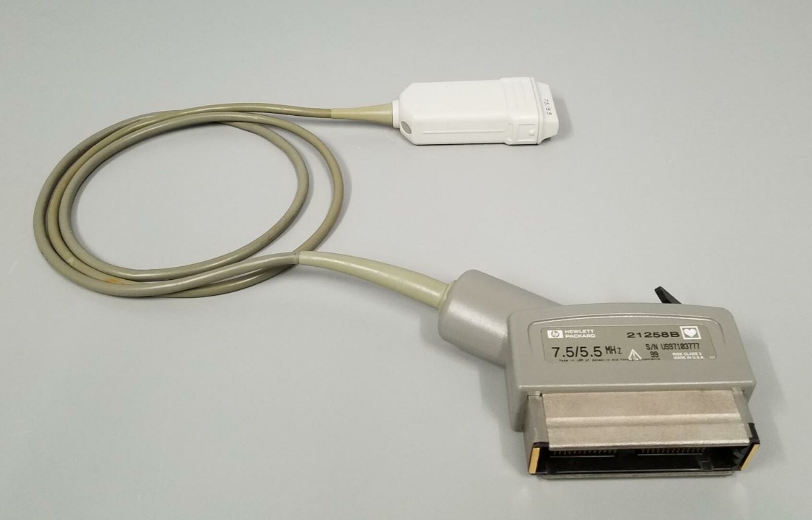 Hewlett Packard 21258B Linear 7.5/5.5MHz Ultrasound Transducer Probe DIAGNOSTIC ULTRASOUND MACHINES FOR SALE