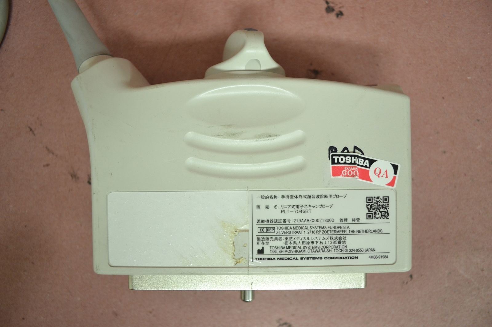 Toshiba Artida PLT-704SBT 11-4.8MHz Linear Ultrasound Transducer Probe J1627 DIAGNOSTIC ULTRASOUND MACHINES FOR SALE