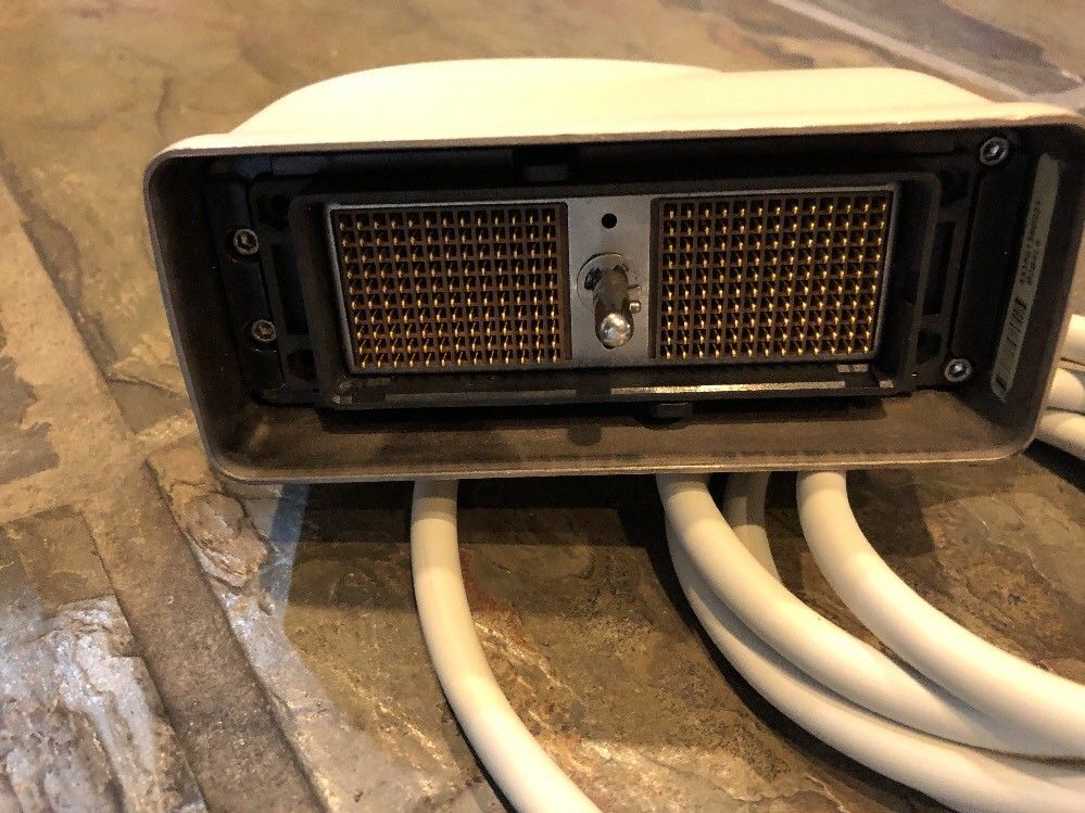 white probe connector closeup