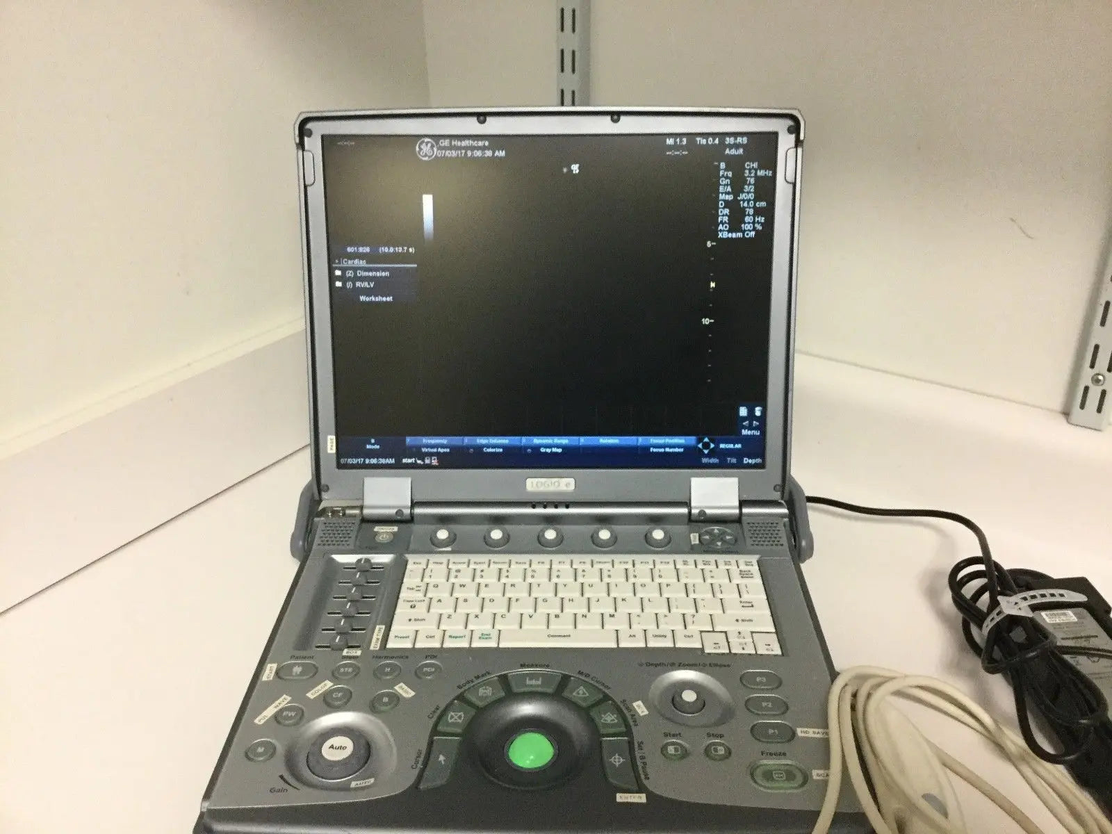 GE Logiq E with 3S-RS Ultrasound Probe/Printer/External Multi DVD Rewritter DIAGNOSTIC ULTRASOUND MACHINES FOR SALE