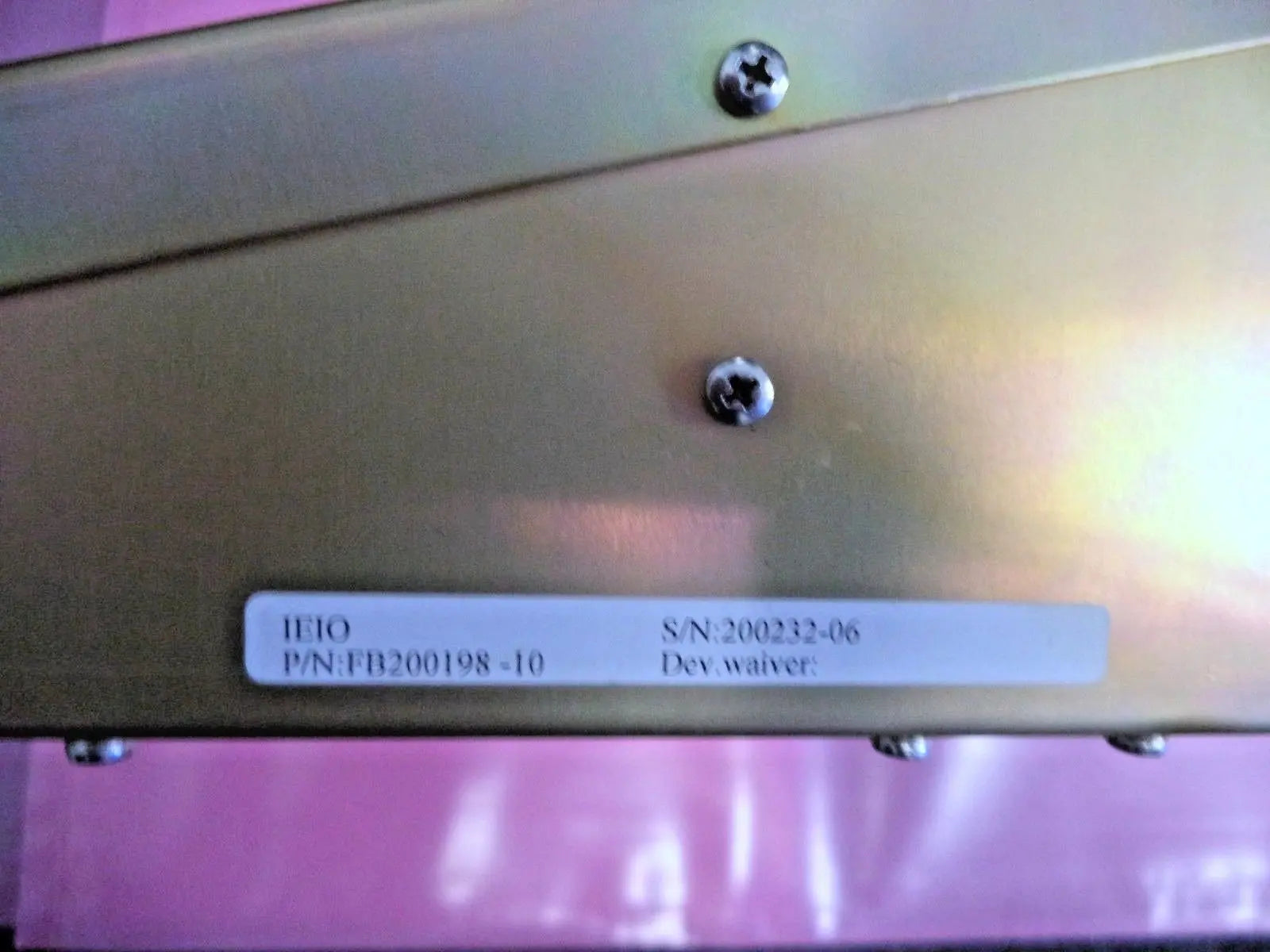 GE Vivid 7 Ultrasound External I/O Assembly Panel (PN: FB200198-10) DIAGNOSTIC ULTRASOUND MACHINES FOR SALE