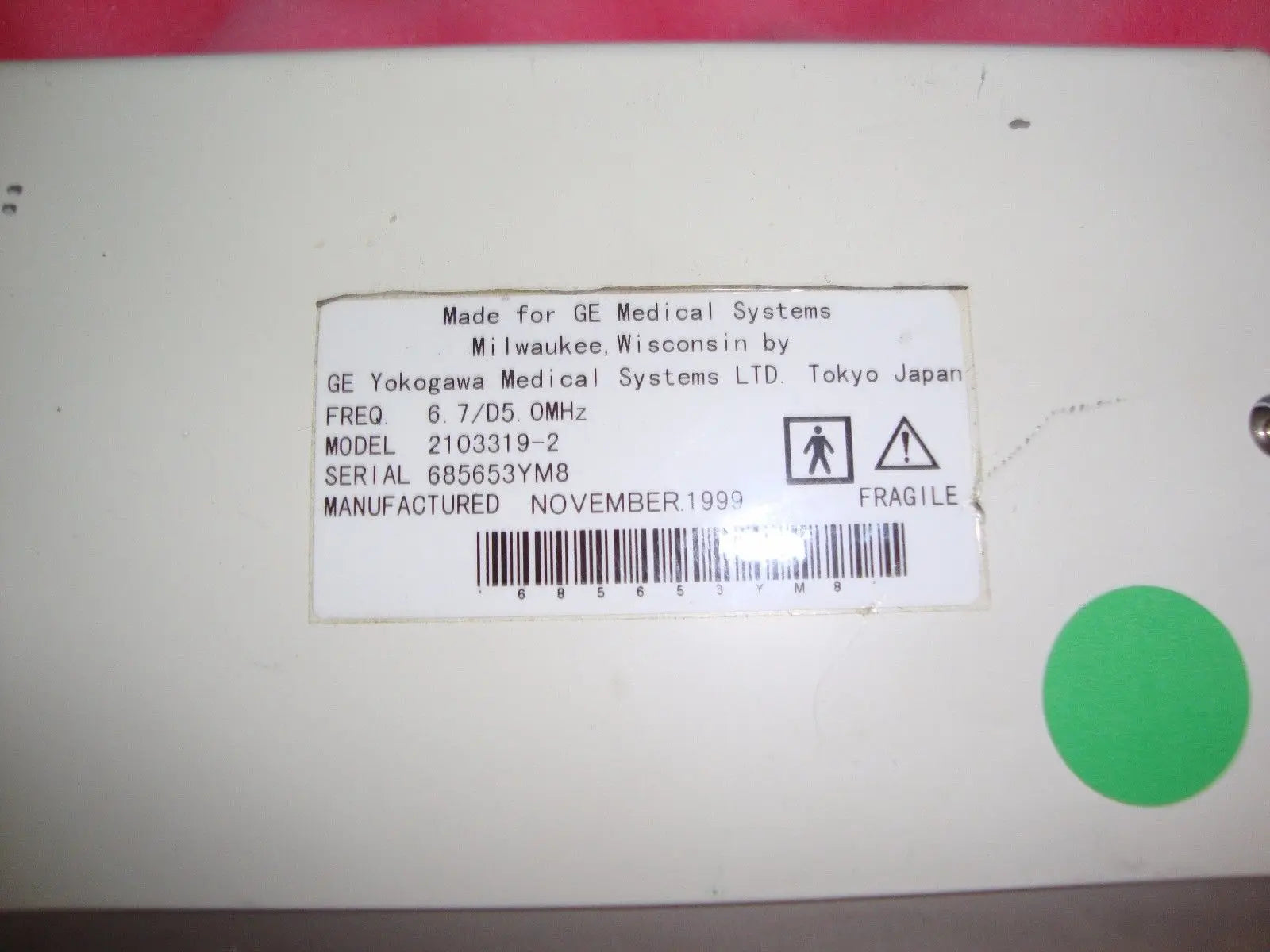 GE MEDICAL SYSTEMS 739L 2103319-2 Ultrasound Probe DIAGNOSTIC ULTRASOUND MACHINES FOR SALE