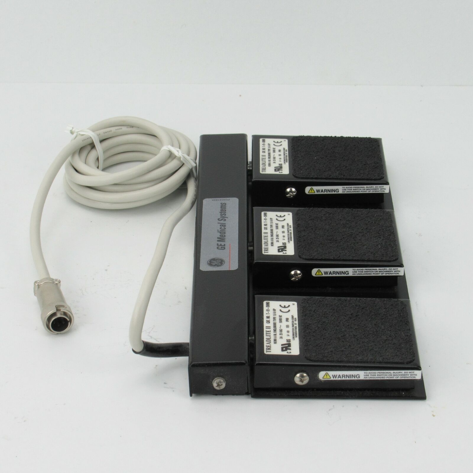 GE VIVID 7 3-PEDAL ULTRASOUND FOOTSWITCH FOR VIVID 7- FB200952 - H45101BA DIAGNOSTIC ULTRASOUND MACHINES FOR SALE