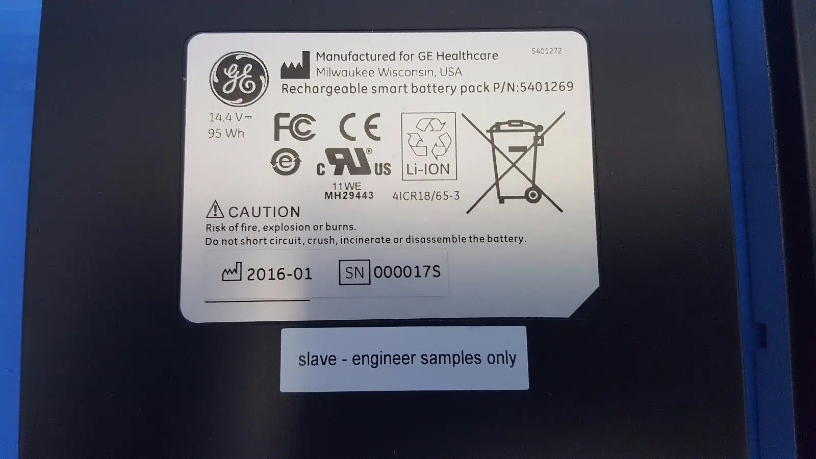 GE Helthcare Ultrasound Rechargeable Smart Battery Pack P/N: 5401269 ( LOT OF 6) DIAGNOSTIC ULTRASOUND MACHINES FOR SALE