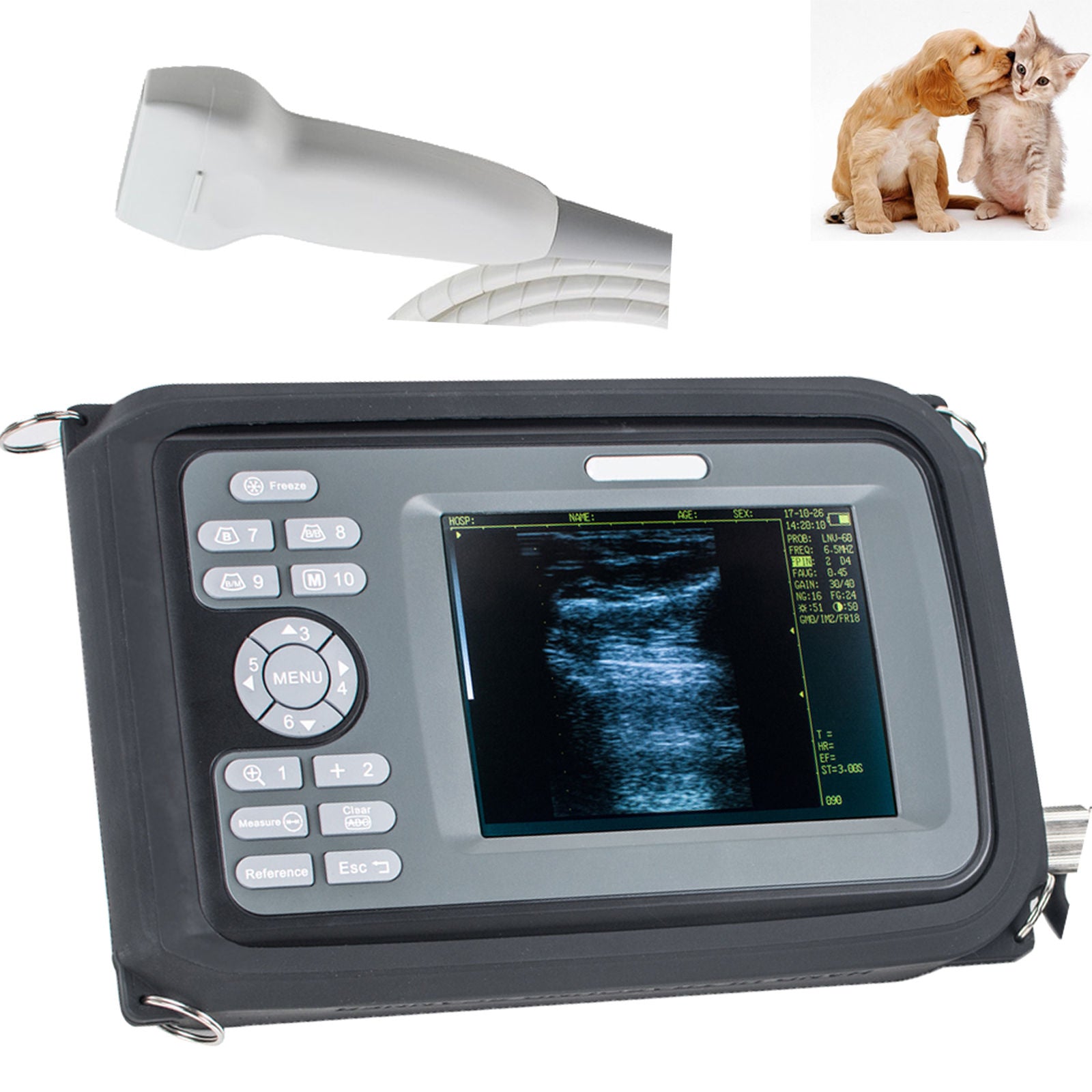 Digital Handheld PalmSmart Ultrasound Scanner+7.5MHz Linear Probe Animal 5.5"LCD 190891770554 DIAGNOSTIC ULTRASOUND MACHINES FOR SALE