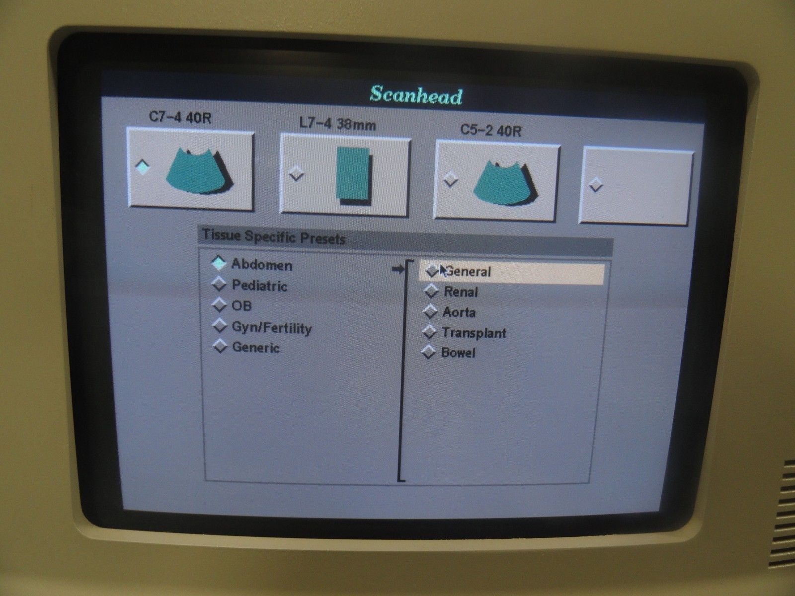 ATL C7-4 40R Curved Array Convex Ultrasound Probe for ATL HDI Series (5966 ) DIAGNOSTIC ULTRASOUND MACHINES FOR SALE