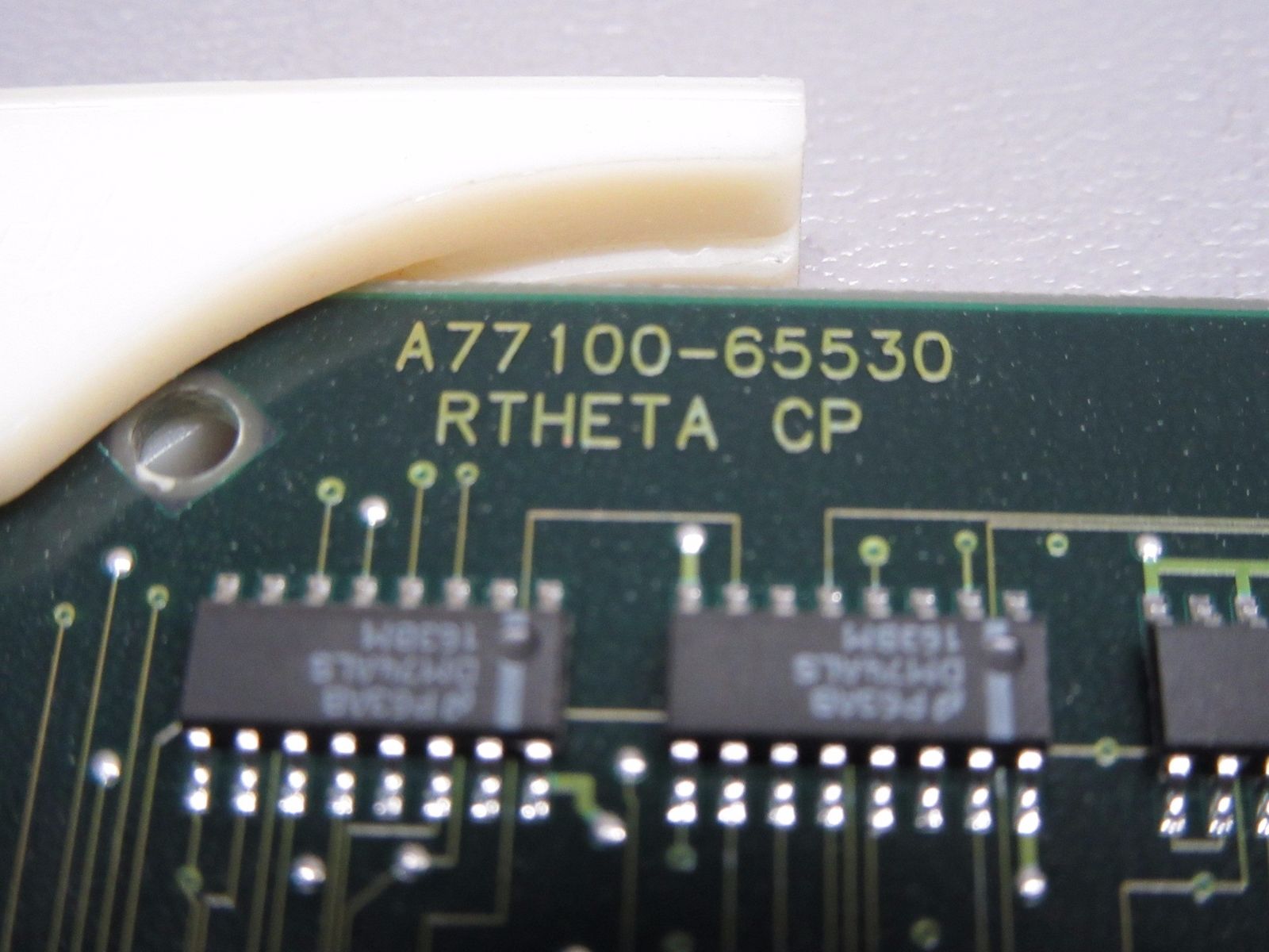 a close up view of a computer chip