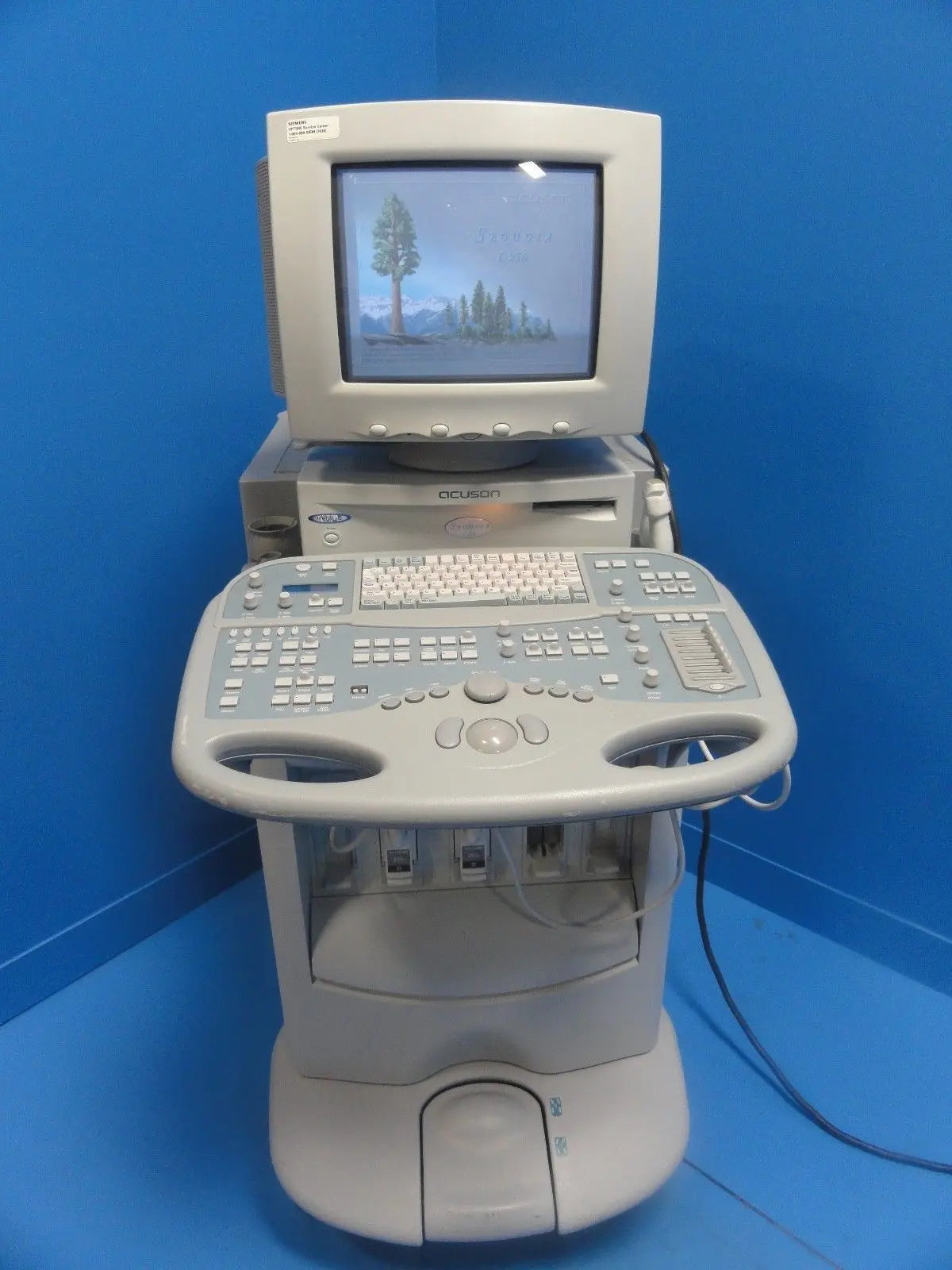 2002 Acuson Sequoia C256 Cardiac Ultrasound W/ 5V2C Probe Printer & VCR (6066) DIAGNOSTIC ULTRASOUND MACHINES FOR SALE