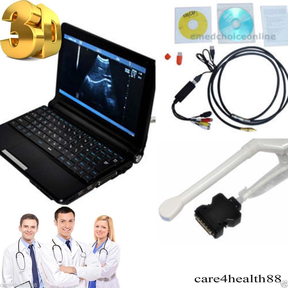New CE Laptop Machine Ultrasound Scanner Transvaginal probe 3D Clear gynaecology DIAGNOSTIC ULTRASOUND MACHINES FOR SALE