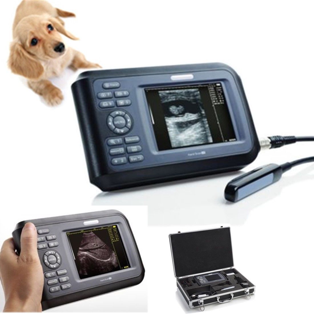 Color LCD Veterinary handheld palm ultrasound scanner Animal Rectal Probe Cows DIAGNOSTIC ULTRASOUND MACHINES FOR SALE