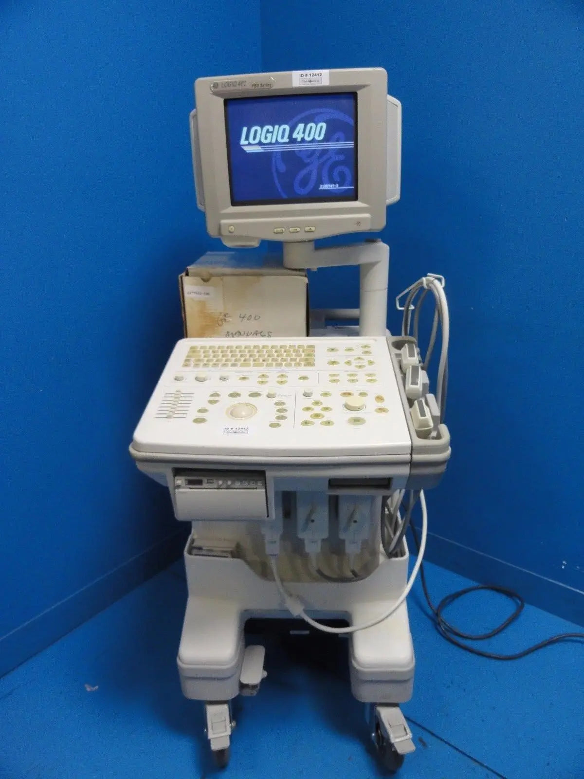 GE Logiq 400 Pro Series Ultrasound W/ C364, C551, LA39 Probes & Printer ~ 12412 DIAGNOSTIC ULTRASOUND MACHINES FOR SALE