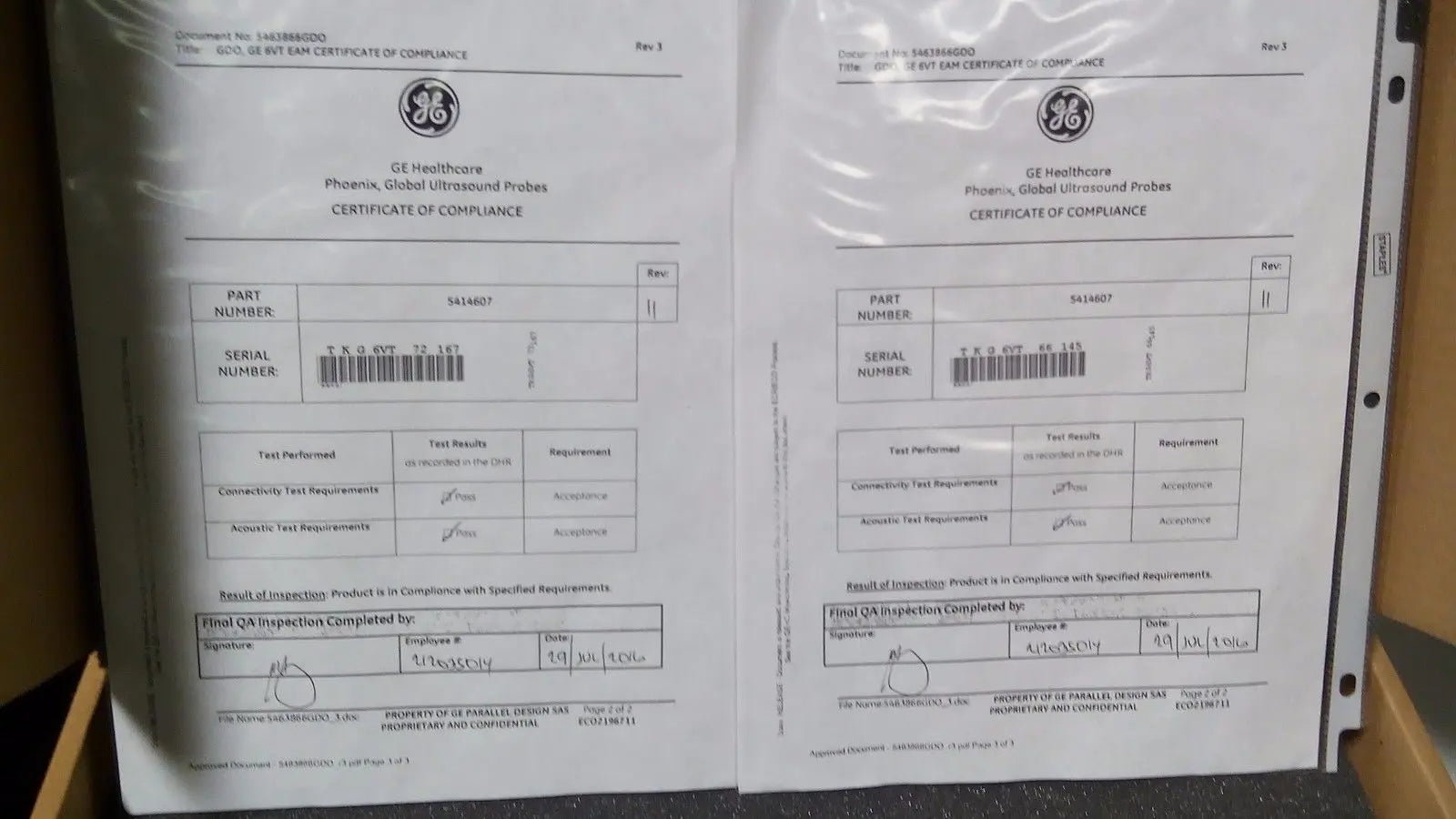 GE global ultrasound probes P/N5414607 DIAGNOSTIC ULTRASOUND MACHINES FOR SALE