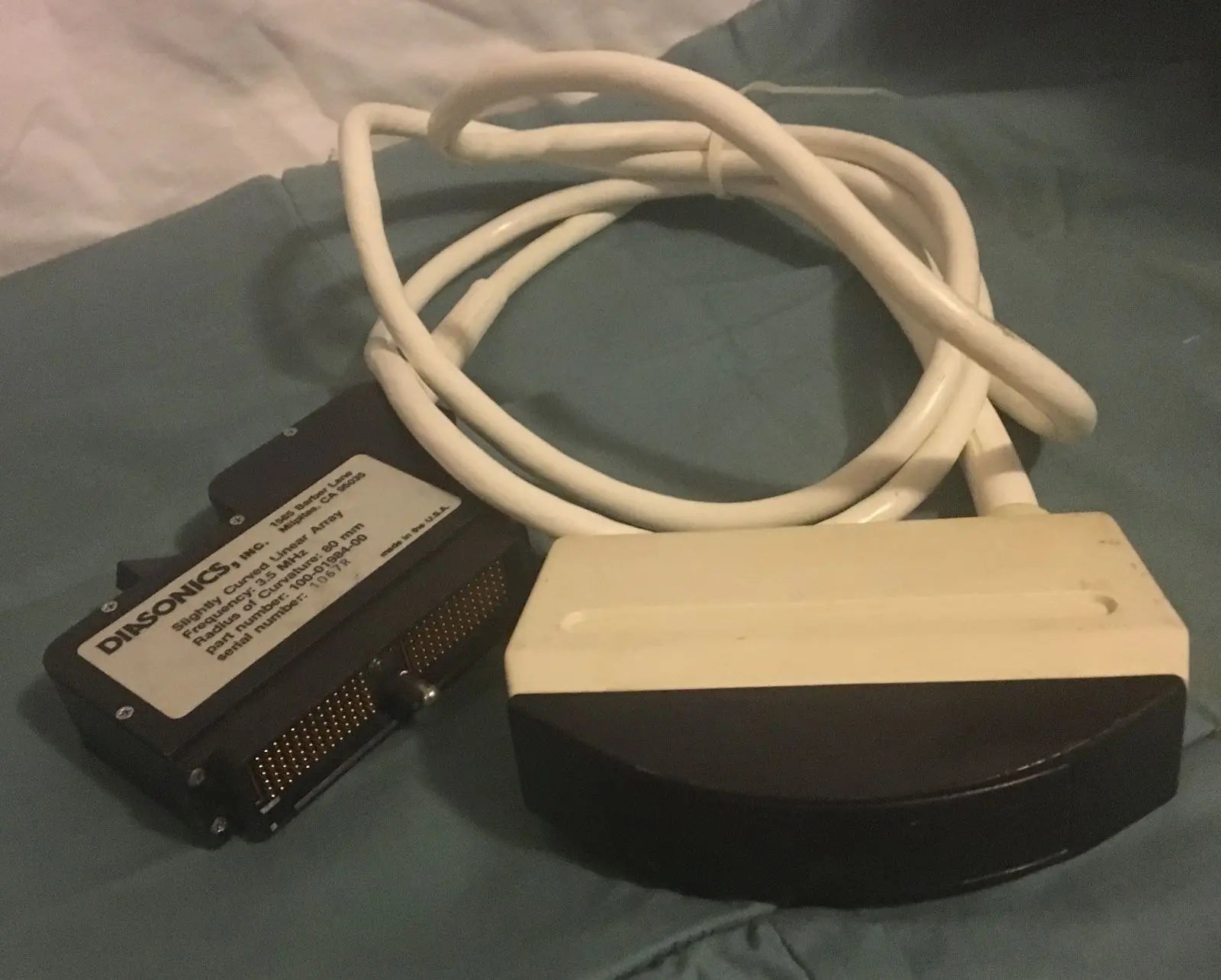 Diasonics slightly curved linear array 3.5mhz Ultrasound Probe, 80mm DIAGNOSTIC ULTRASOUND MACHINES FOR SALE