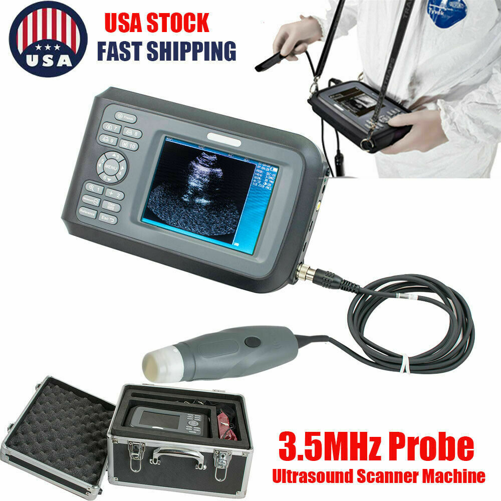 Portable Vet Ultrasound Scanner System 3.5MHZ Probe Animal Veterinary Machine DIAGNOSTIC ULTRASOUND MACHINES FOR SALE