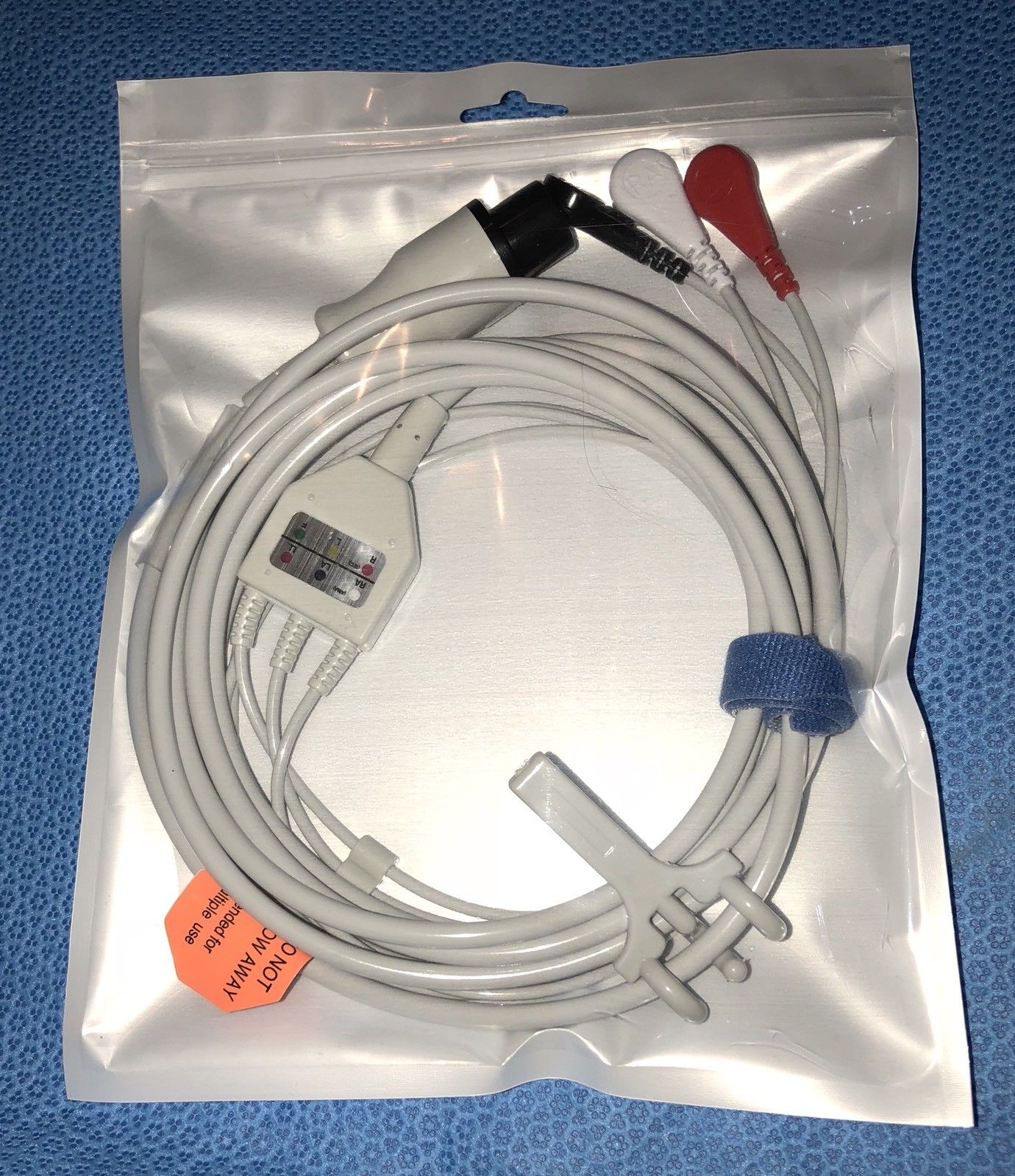 ECG EKG Cable AAMI 6 Pin 3 Leads Snap AHA - Same Day Shipping - US Located DIAGNOSTIC ULTRASOUND MACHINES FOR SALE