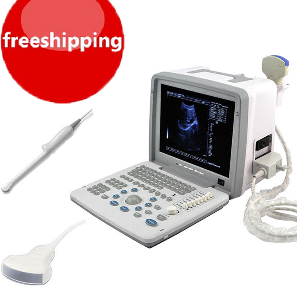 Digital Portable Ultrasound Scanner Machine + Convex & Transvaginal 2 Probes DHL DIAGNOSTIC ULTRASOUND MACHINES FOR SALE