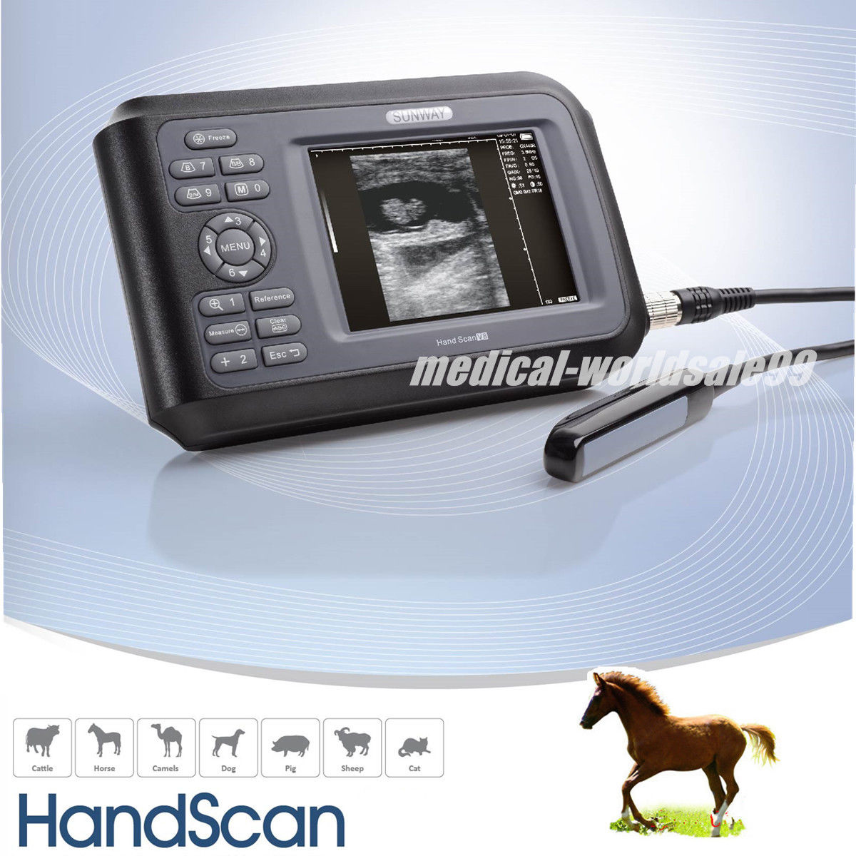 Portable Veterinary Palmtop Ultrasound Scanner Machine/Unit Animal Rectal Probe 190891287168 DIAGNOSTIC ULTRASOUND MACHINES FOR SALE