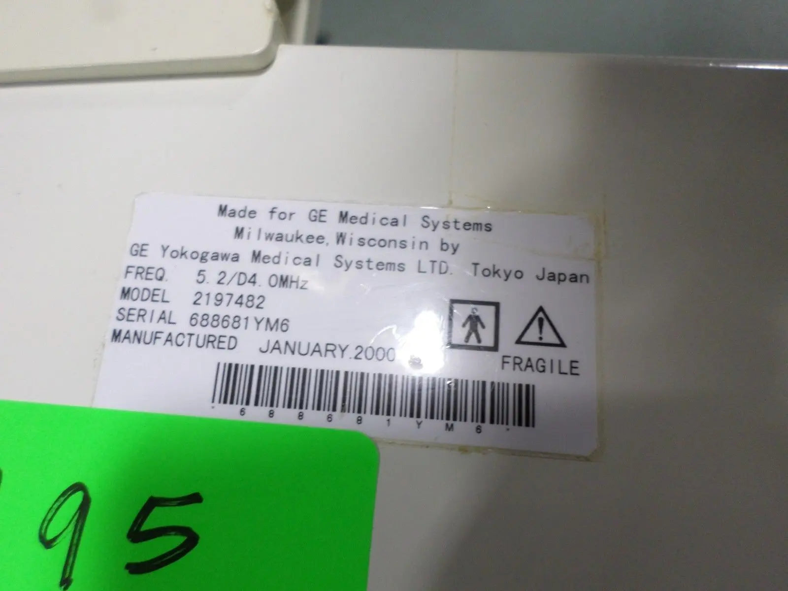 GE 546L 5.2/D4 OMHz Ultrasound Probe DIAGNOSTIC ULTRASOUND MACHINES FOR SALE