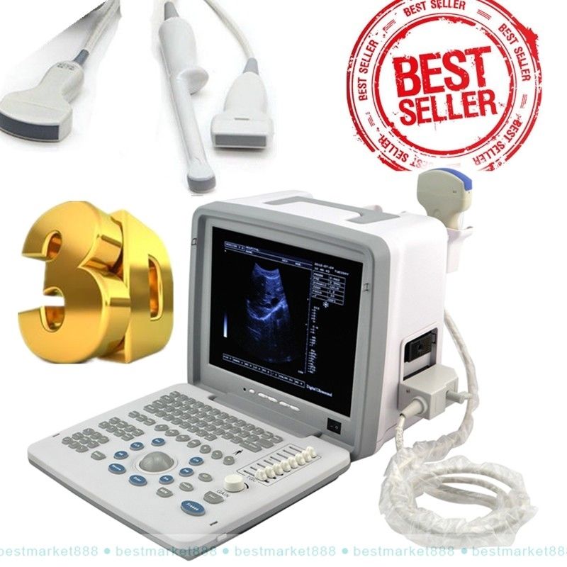 Digital Scan Ultrasound Scanner Machine+3 probes CONVEX, LINEAR, TV +Free 3D UPS DIAGNOSTIC ULTRASOUND MACHINES FOR SALE