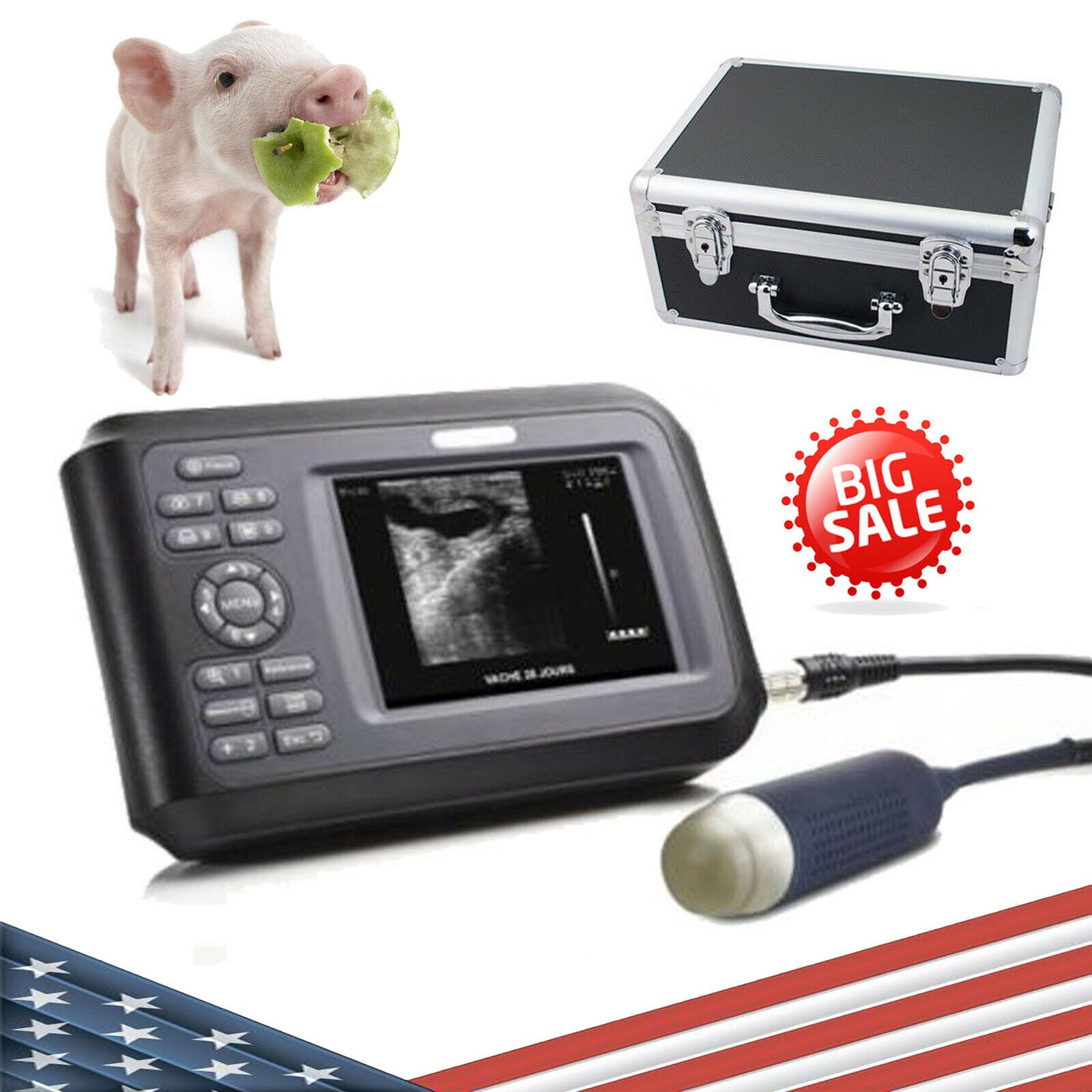 Portable Ultrasound Scanner Machine Portable Pregnancy Animal Veterinary + Case DIAGNOSTIC ULTRASOUND MACHINES FOR SALE