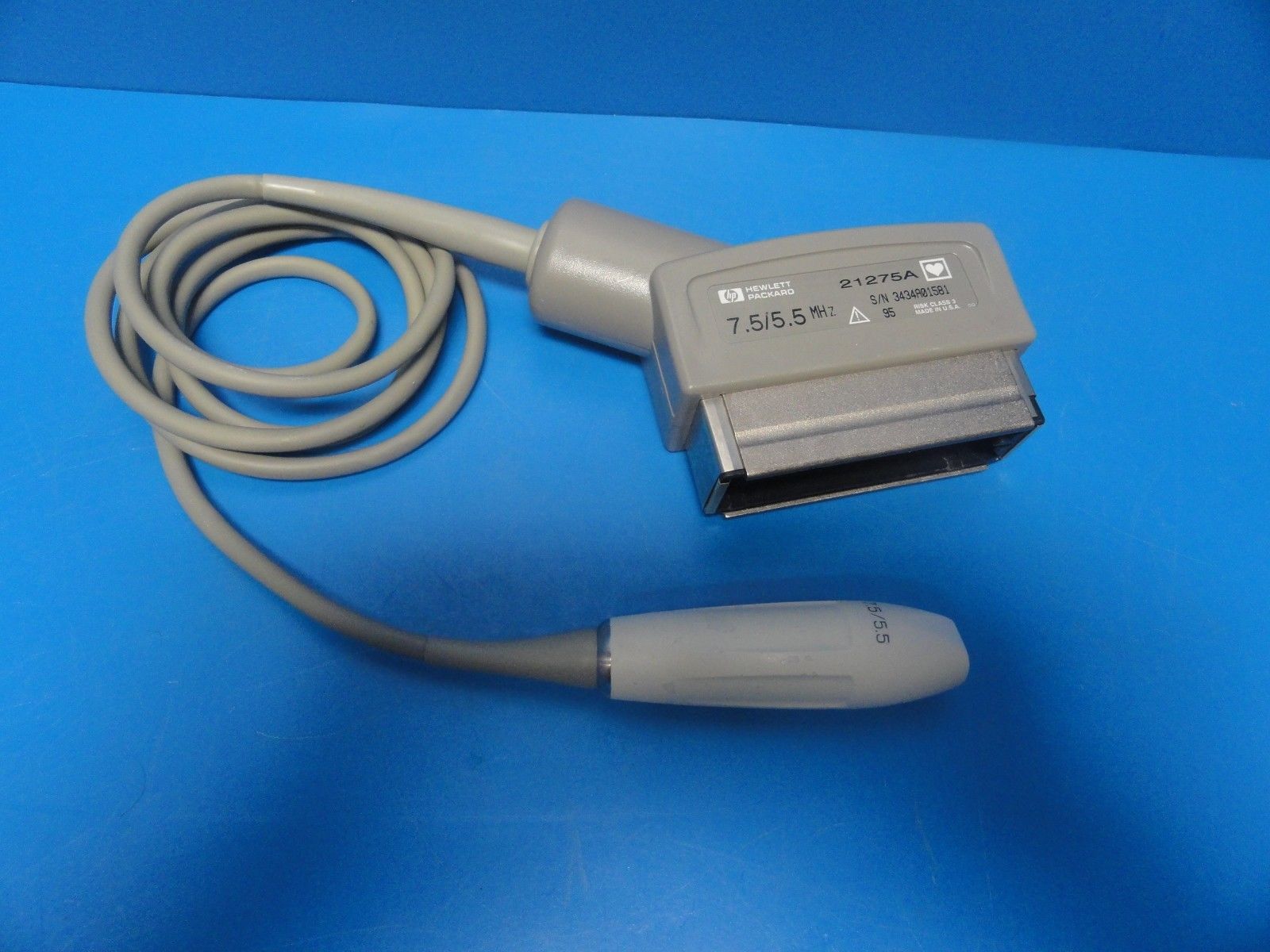 HP 21275A 5.5/7.5 MHz Phased Array Probe for HP Sonos 1000 to 2500 (6710) DIAGNOSTIC ULTRASOUND MACHINES FOR SALE