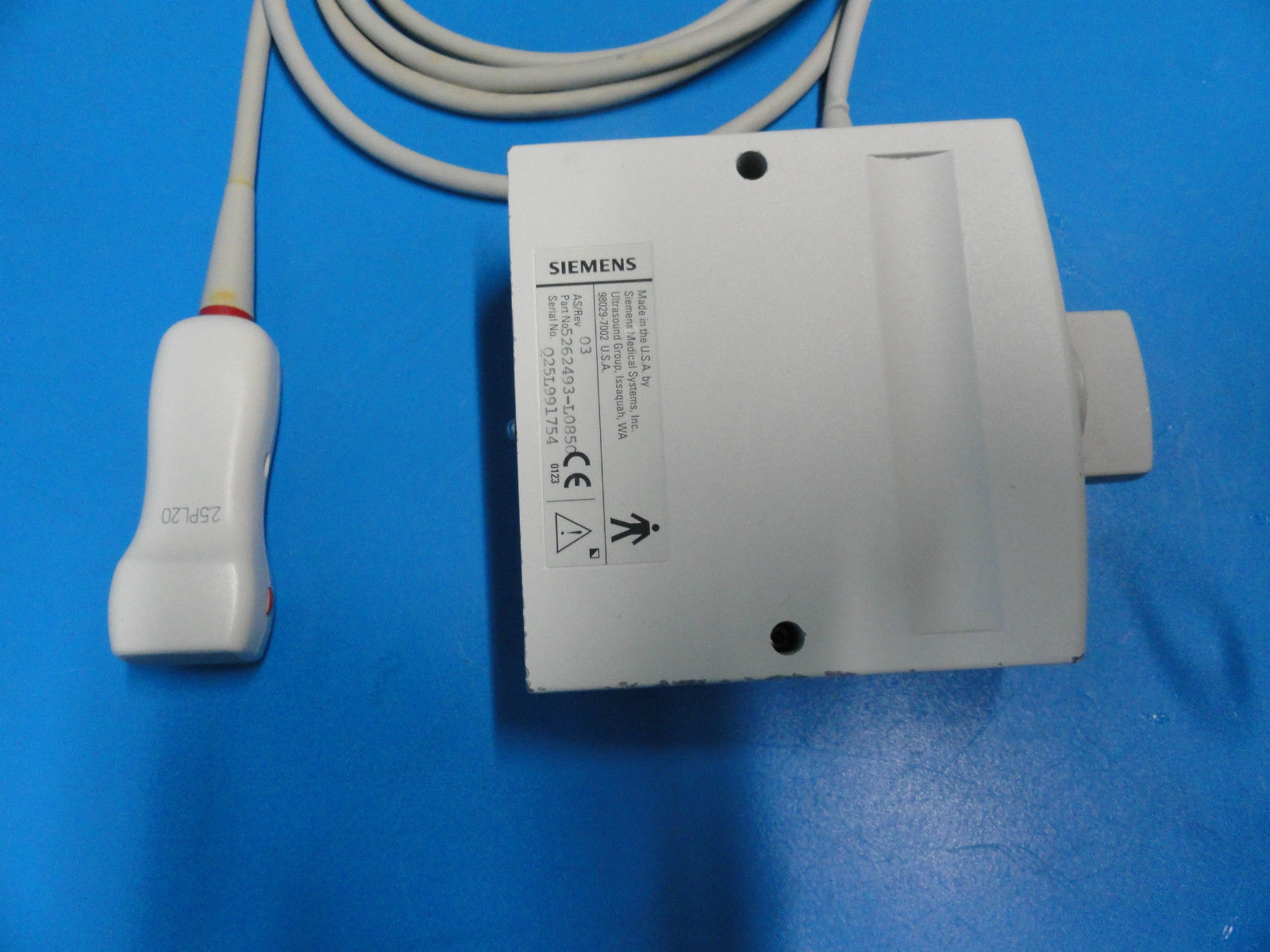 SIEMENS 2.5PL20 P/N 5262493-L0850 SECTOR ULTRASOUND PROBE for Elegra (4313) DIAGNOSTIC ULTRASOUND MACHINES FOR SALE
