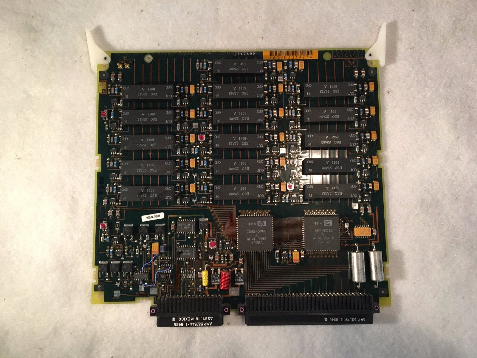 a close up of a computer motherboard with many components