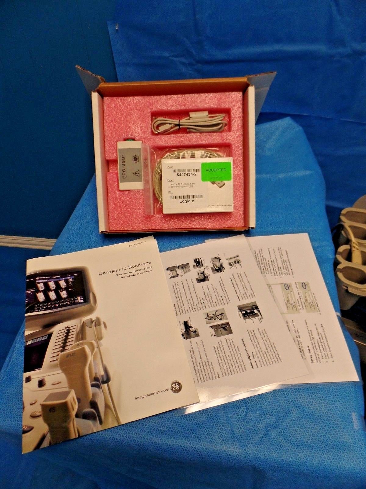 GE Logiq e Ultrasound software version R6.0.5 w/ GE 8l-RS DOM 2010 DIAGNOSTIC ULTRASOUND MACHINES FOR SALE