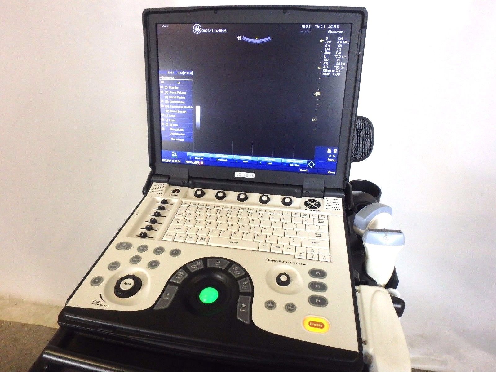 GE LOGIQ-e BT12 Portable 3D Ultrasound w/ 12L-RS Linear & 4C-RS Convex Probes DIAGNOSTIC ULTRASOUND MACHINES FOR SALE