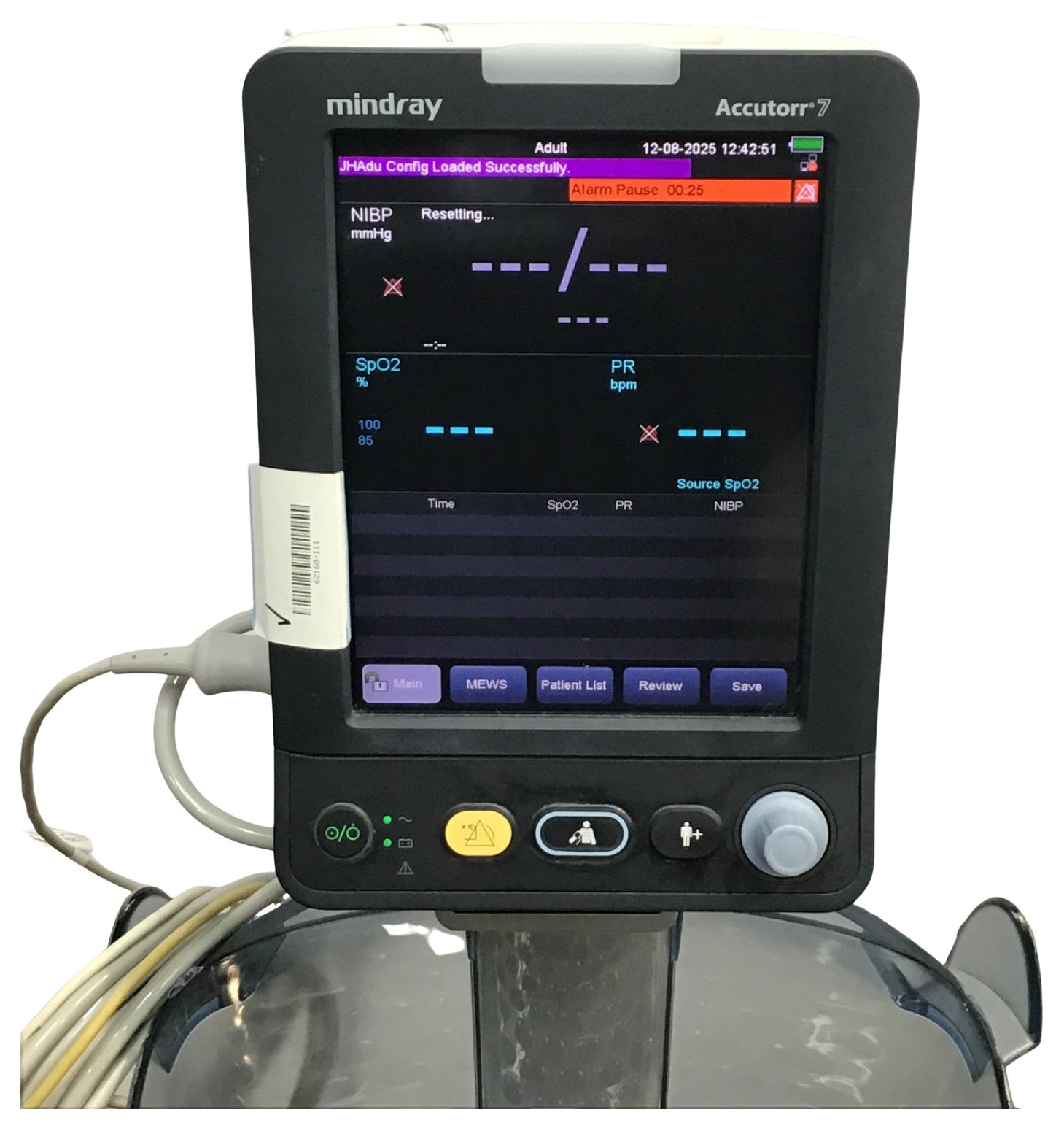 MINDRAY ACCUTORR 7 PATIENT MONITOR W/ MASIMO SPO2 & NIBP