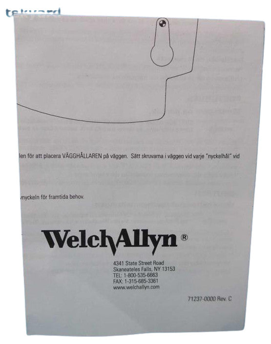 WELCHALLYN M690/692 ASSY, WALL HOLDER
