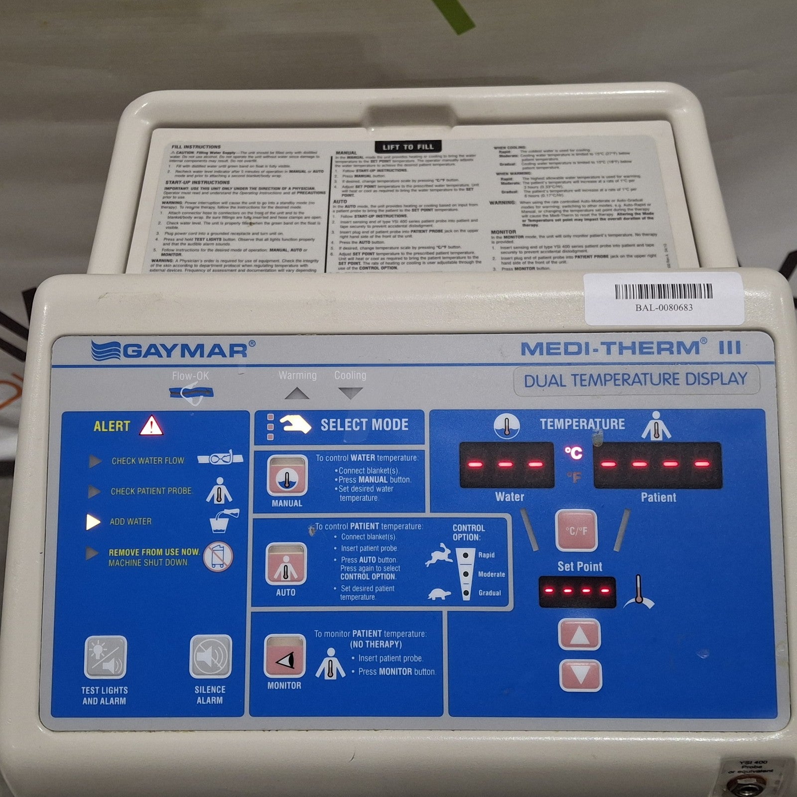 Gaymar Medi-Therm III MTA7900 Hyper/Hypothermia Machine