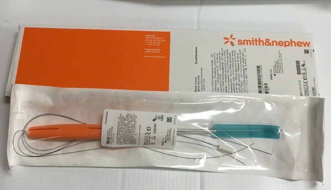 Smith & Nephew Accu-Pass Suture Shuttle Left 45 Degree Curve (153DM) DIAGNOSTIC ULTRASOUND MACHINES FOR SALE