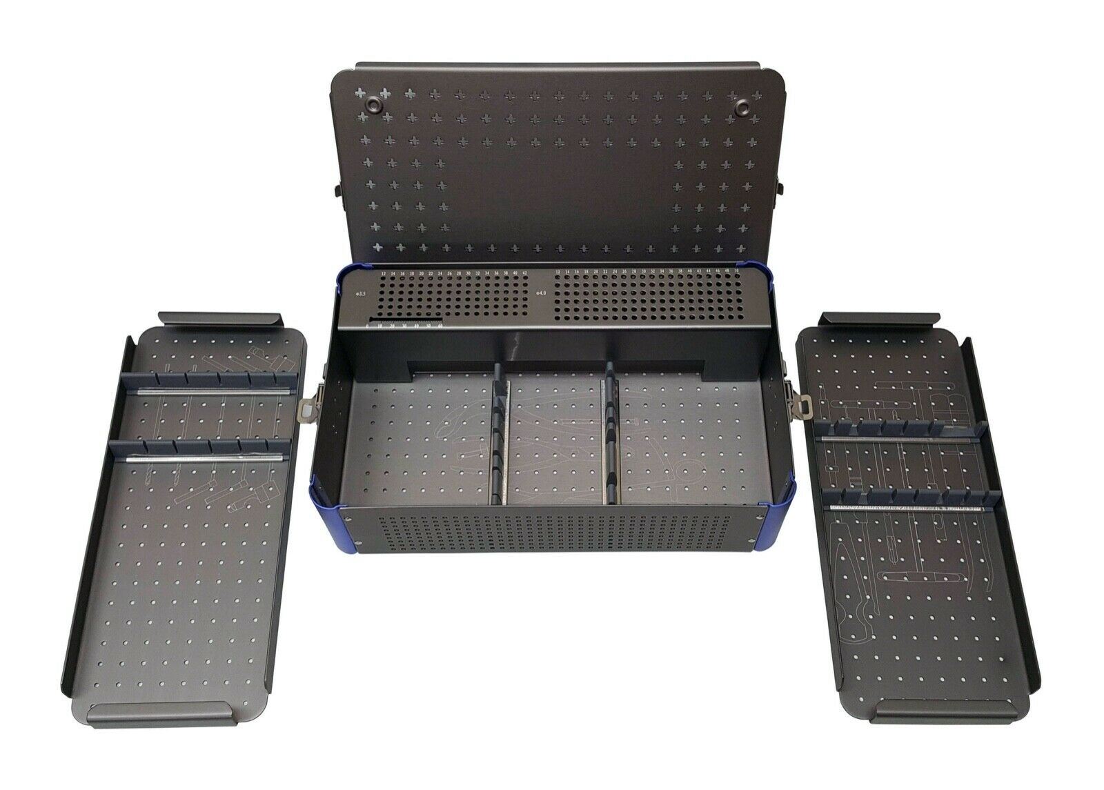 Orthopedic Instrument Empty Case, trays & rack for 3.5-4.0 mm screws - KeeboMed DIAGNOSTIC ULTRASOUND MACHINES FOR SALE