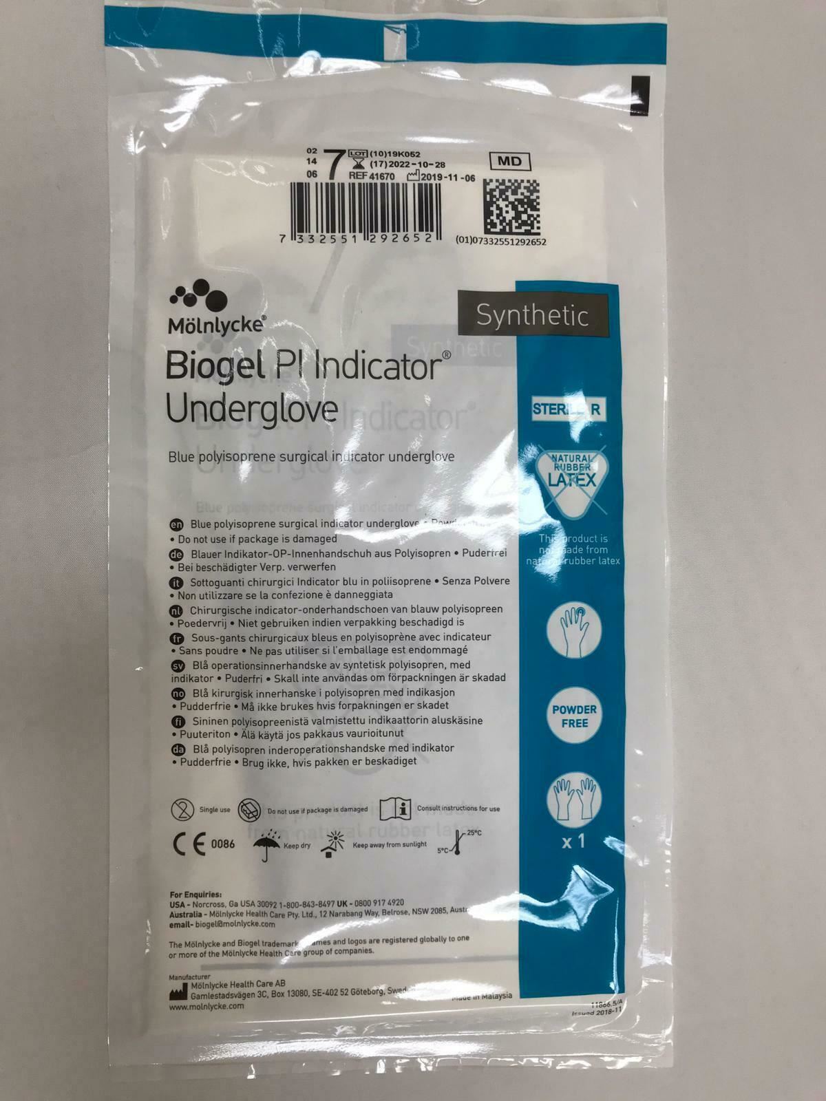 Molnlycke (41670) 7  Biogel PI Indicator Surgical Gloves 50 Count | CEJ-2 DIAGNOSTIC ULTRASOUND MACHINES FOR SALE