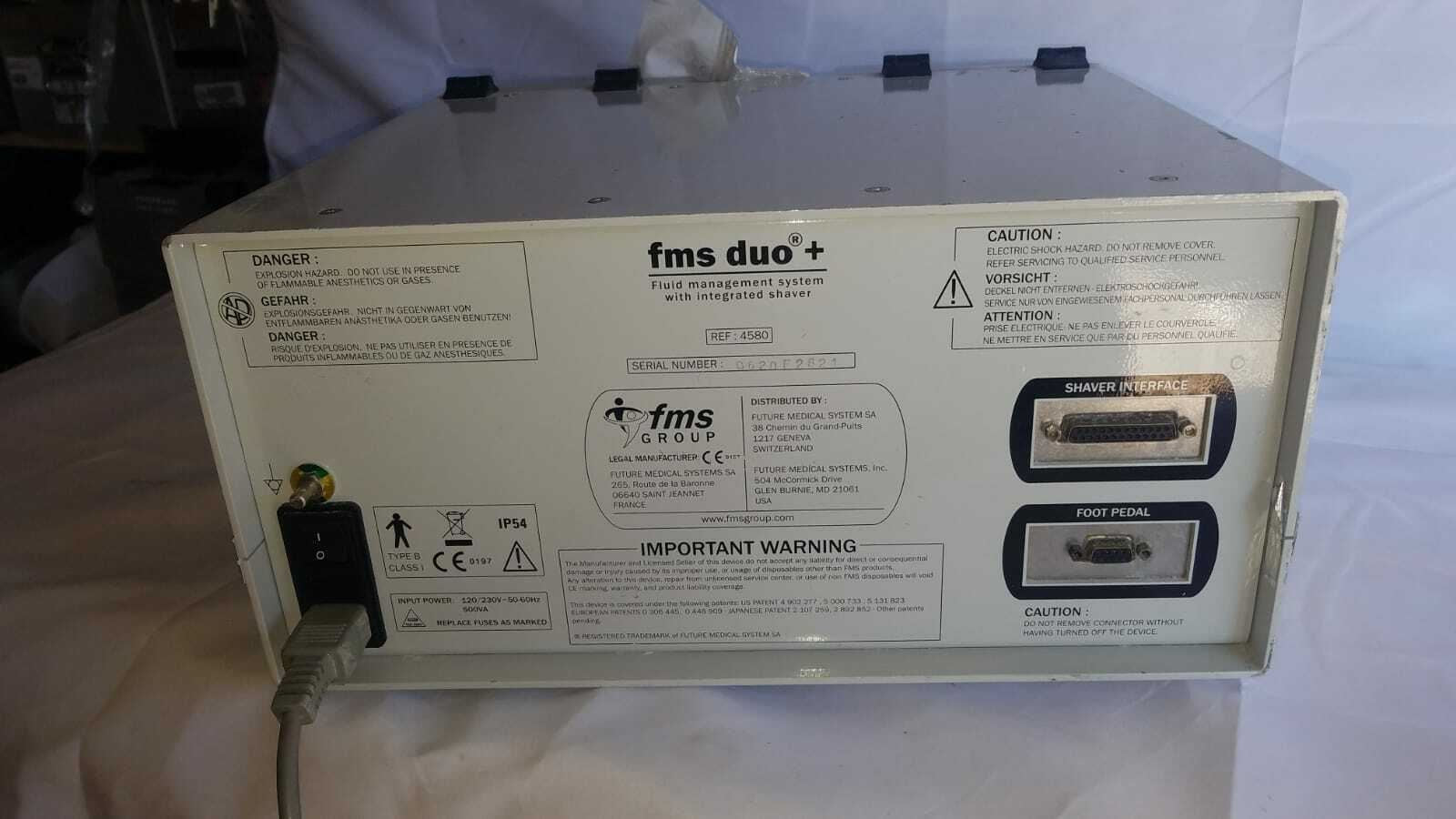 fms duo + Fluid Management System w/ Integrated Shaver Model 4580 (NY162U) DIAGNOSTIC ULTRASOUND MACHINES FOR SALE