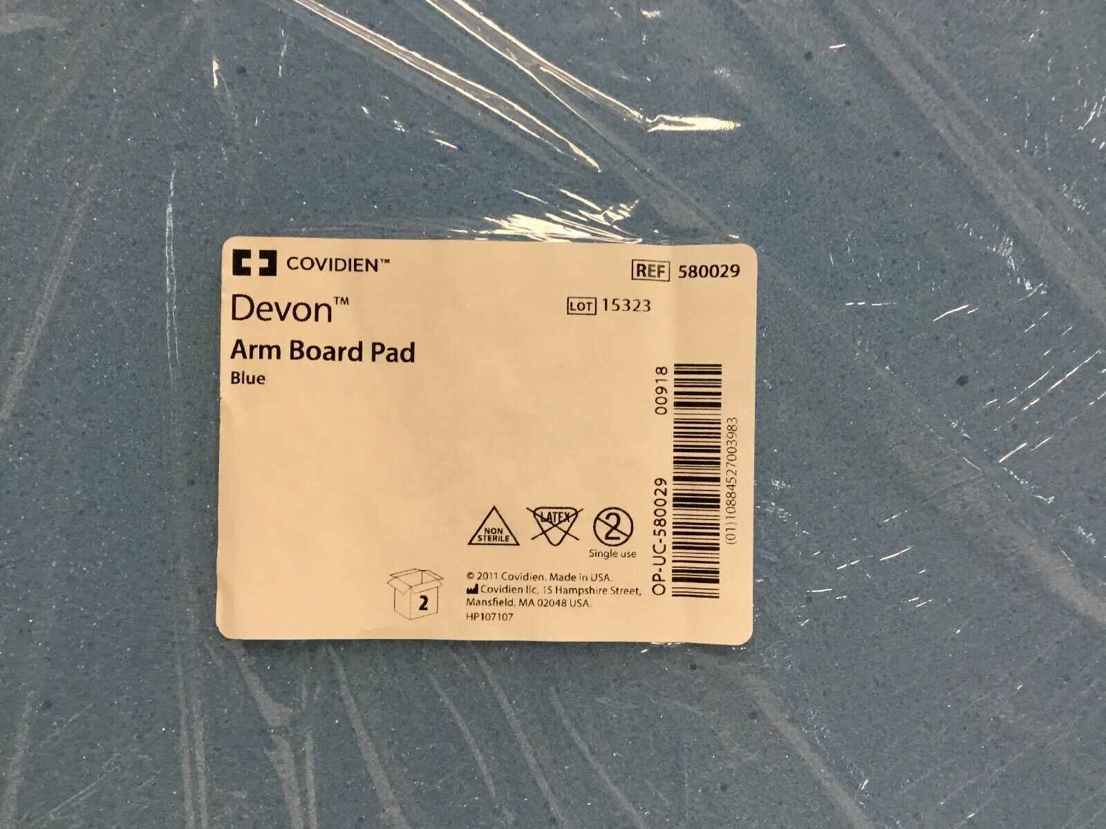 COVIDIEN Devon Arm Board Pad Blue #580029--Lot of 1 (63KMD) DIAGNOSTIC ULTRASOUND MACHINES FOR SALE