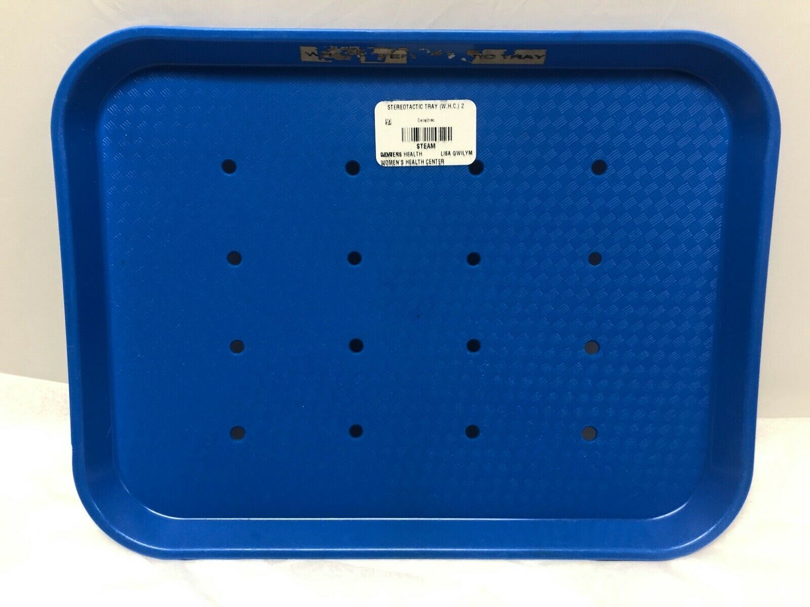 Blue Plastic Surgical 12" Tray with Holes | KMCE-168 DIAGNOSTIC ULTRASOUND MACHINES FOR SALE