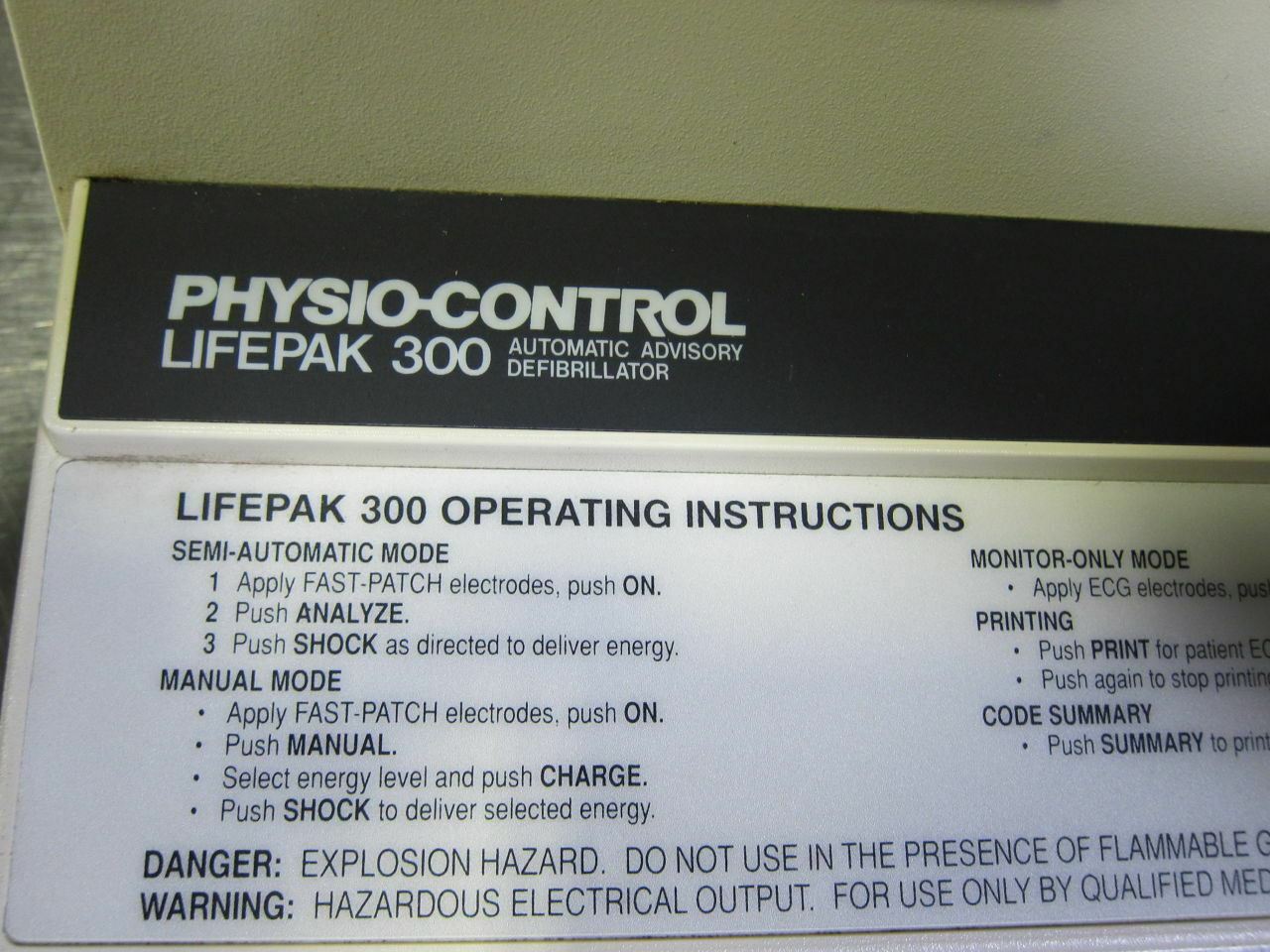 Physio-Control Lifepak 300 Patient Monitoring System (642DM) DIAGNOSTIC ULTRASOUND MACHINES FOR SALE