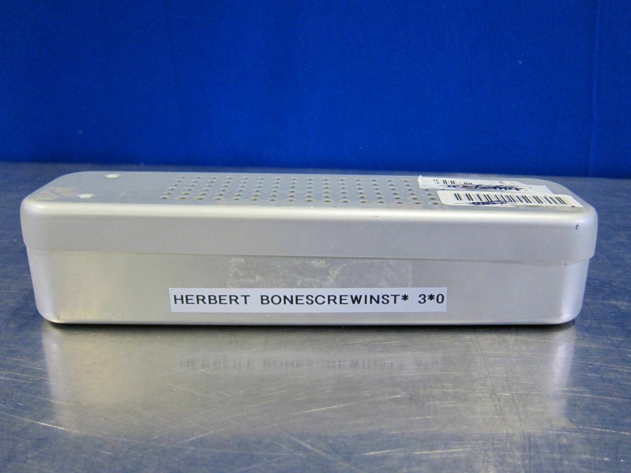 Zimmer Herbert Bonescrew Surgical Instrument, Incomplete In Sterilization Tray DIAGNOSTIC ULTRASOUND MACHINES FOR SALE