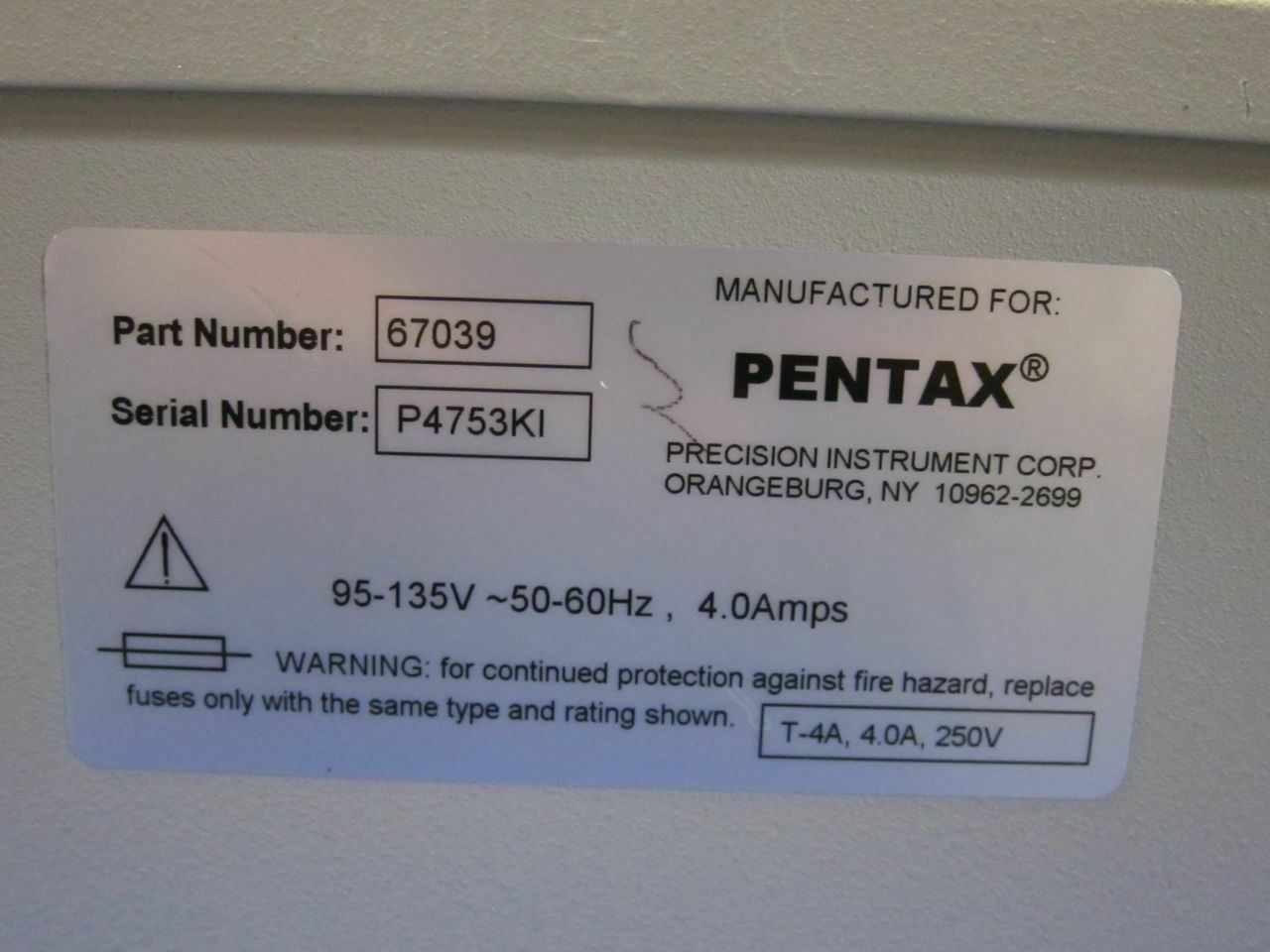 Pentax CGI-4000 Combination Generator Irrigator Endoscope (626DM) DIAGNOSTIC ULTRASOUND MACHINES FOR SALE