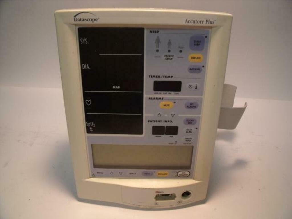 DataScope Accutorr Plus SN A7110378 K7 Vital Signs Monitor | PR3037 DIAGNOSTIC ULTRASOUND MACHINES FOR SALE